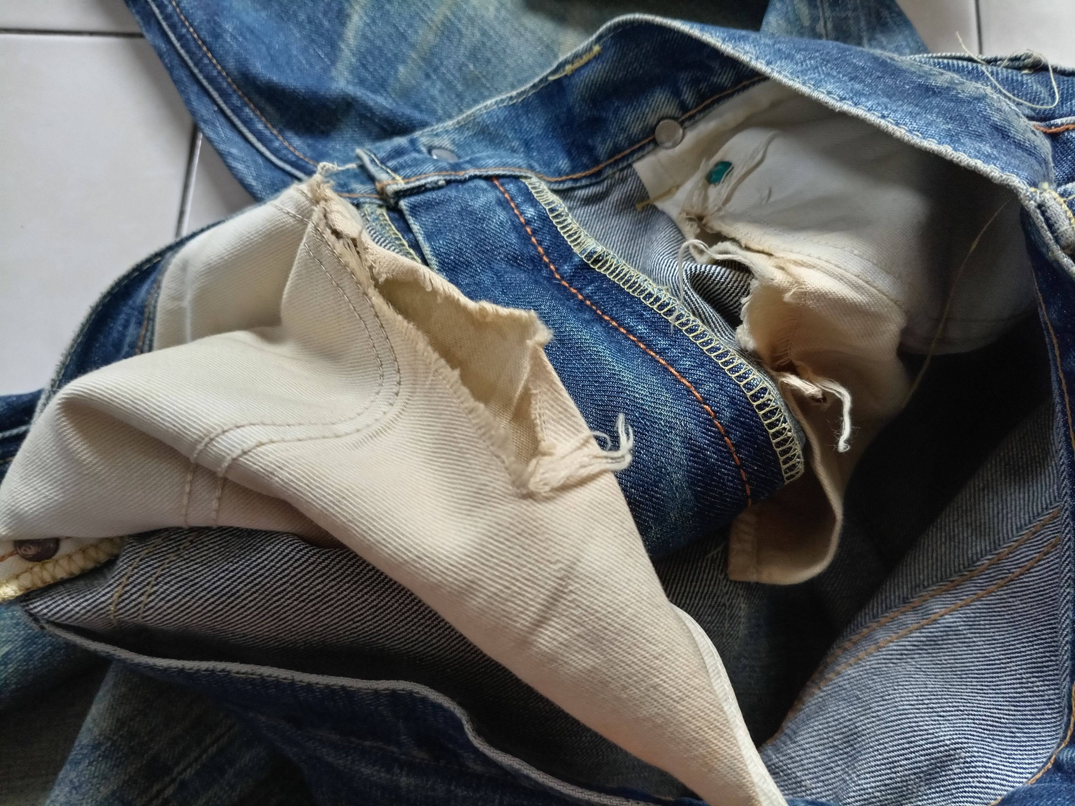 Sugar Cane Vintage sugar cane jeans distressed rare Size US 31 - 5 Thumbnail