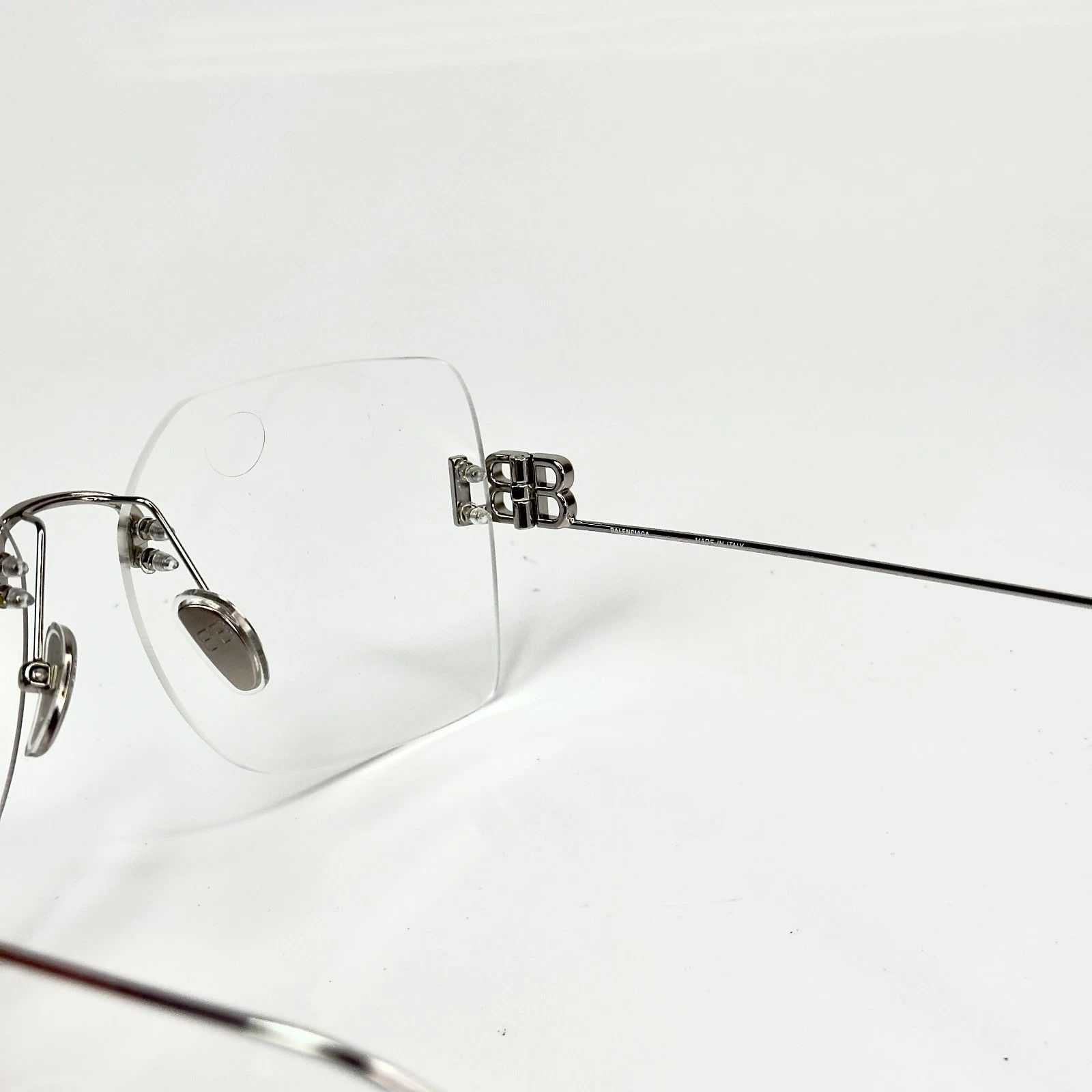 Balenciaga BALENCIAGA LOGO 0113 Silver Metal Retro Eyeglass BB0113O 002 Size ONE SIZE - 3 Thumbnail