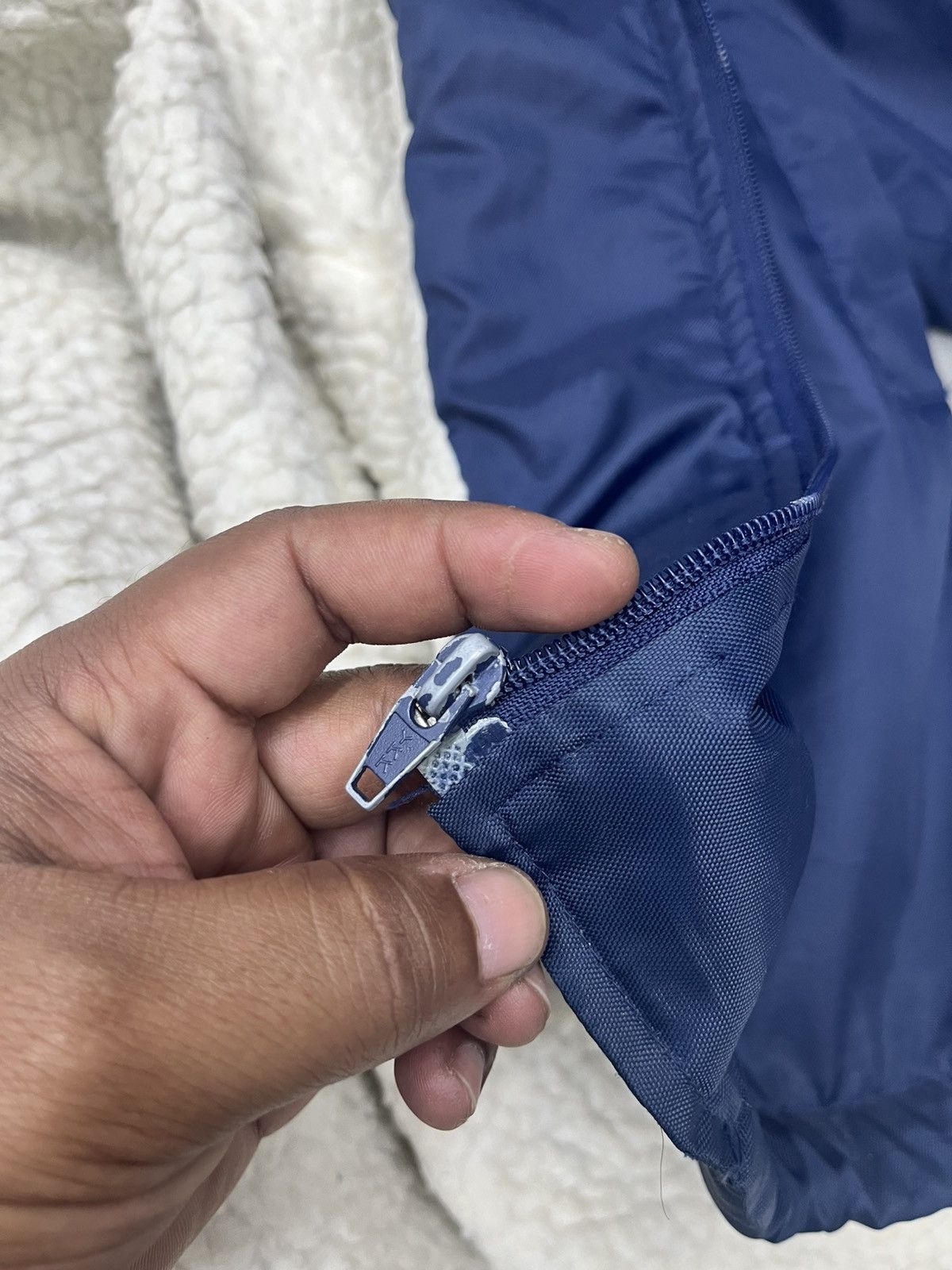 Japanese Brand × Nike × Vintage ARCHIVES🔥NIKE SWOOSH BACK HIT SHEARLING JACKET HOODED Size US L / EU 52-54 / 3 - 12 Thumbnail