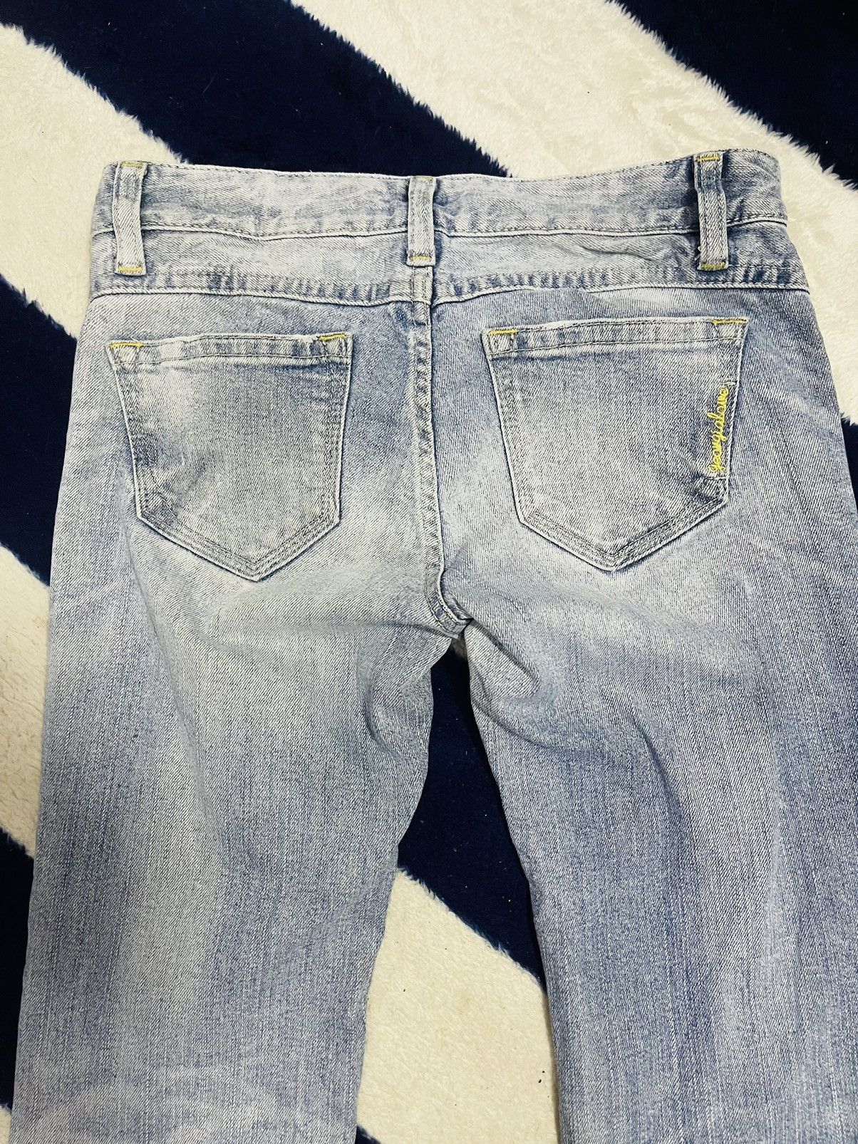 Japanese Brand Unbranded Distressed Jeans (16) Size 28" / US 6 / IT 42 - 4 Thumbnail