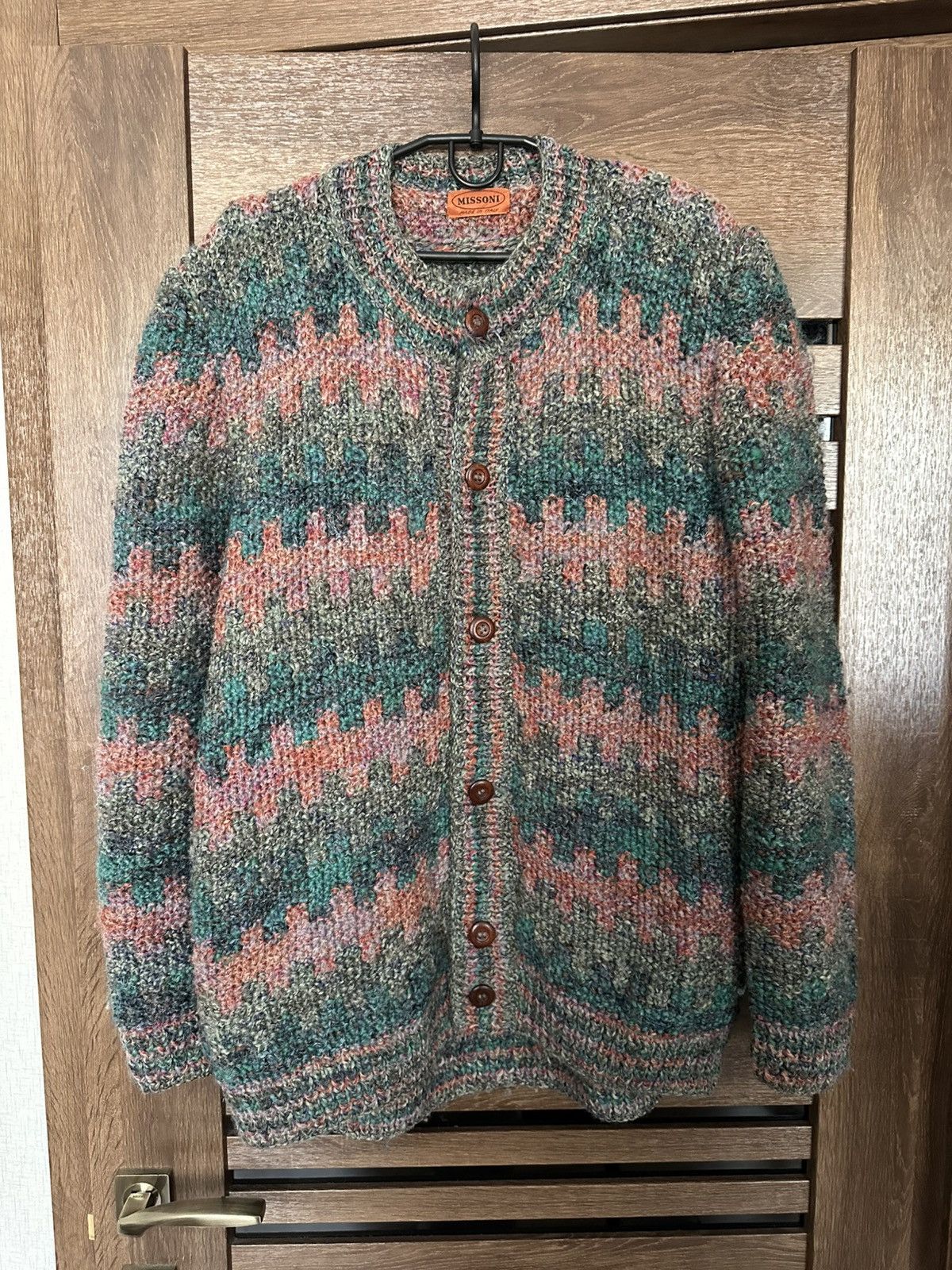 Missoni Missoni Italy Vintage Wool Knit Jacket Pullover 90s Size US L / EU 52-54 / 3 - 3 Thumbnail