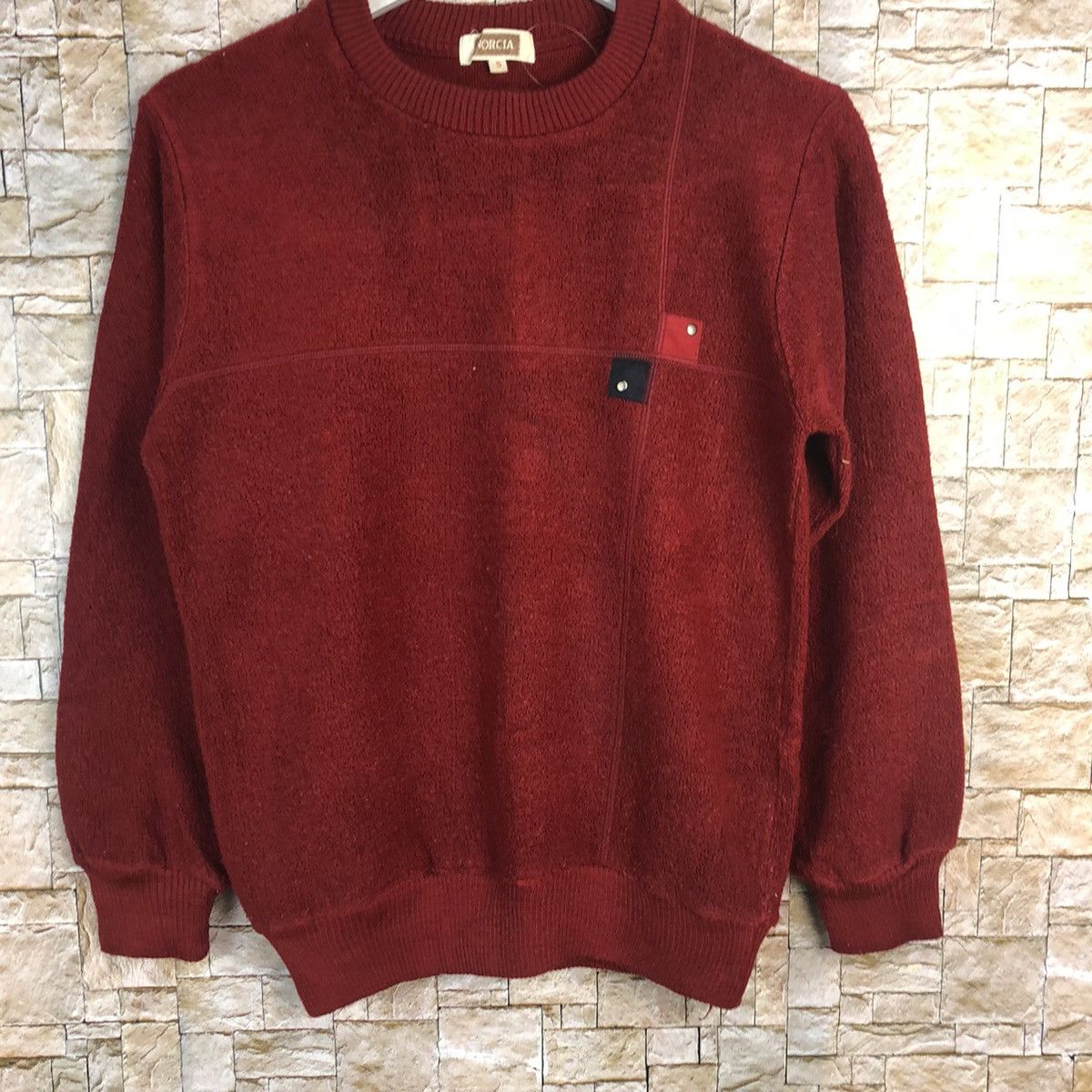 Homespun Knitwear × Japanese Brand Norcia Red vintage Sweatshirt #A900 Size US S / EU 44-46 / 1 - 3 Thumbnail