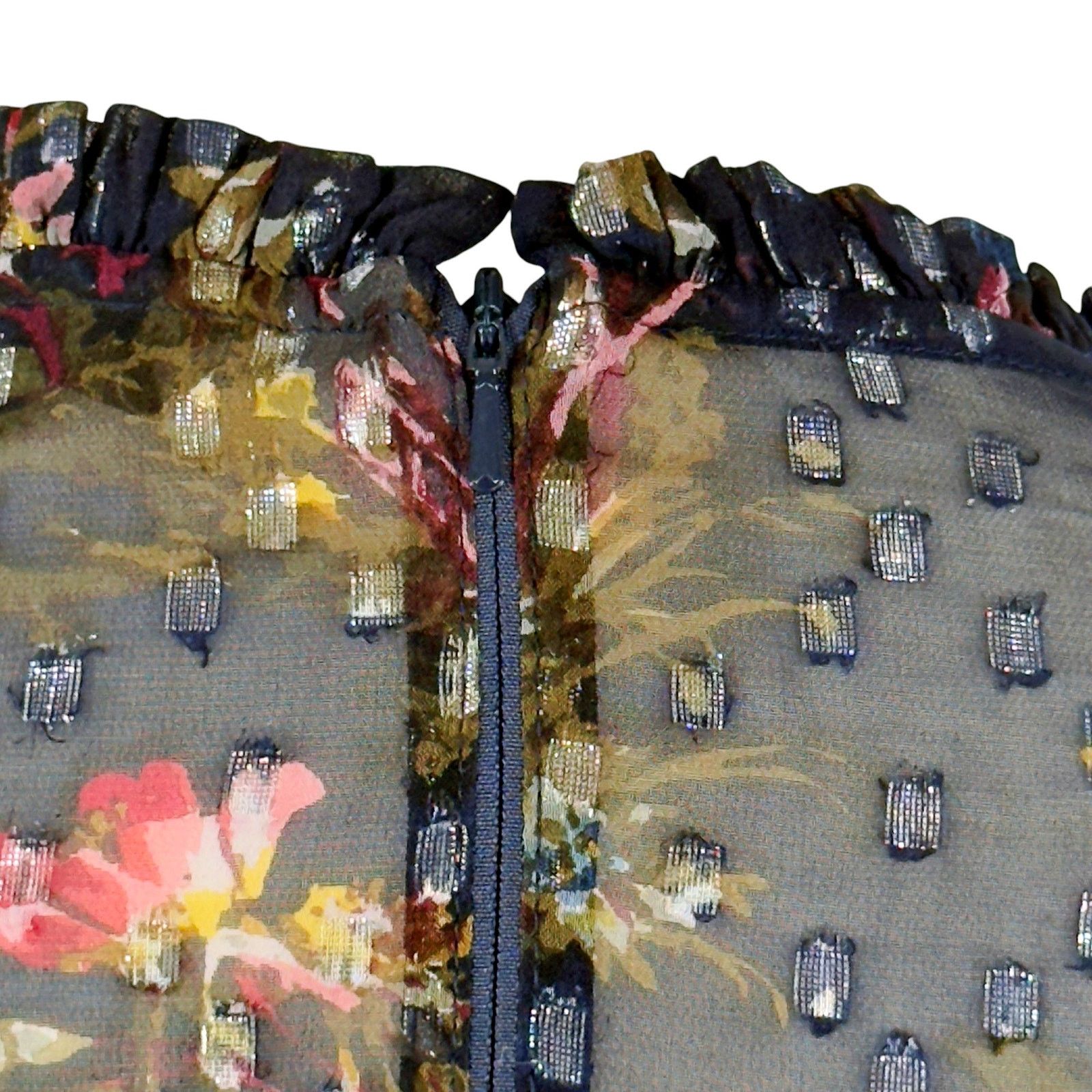Other Needle & Thread Navy Winter Forest Floral Prairie Maxi Dress Size XS / US 0-2 / IT 36-38 - 8 Thumbnail