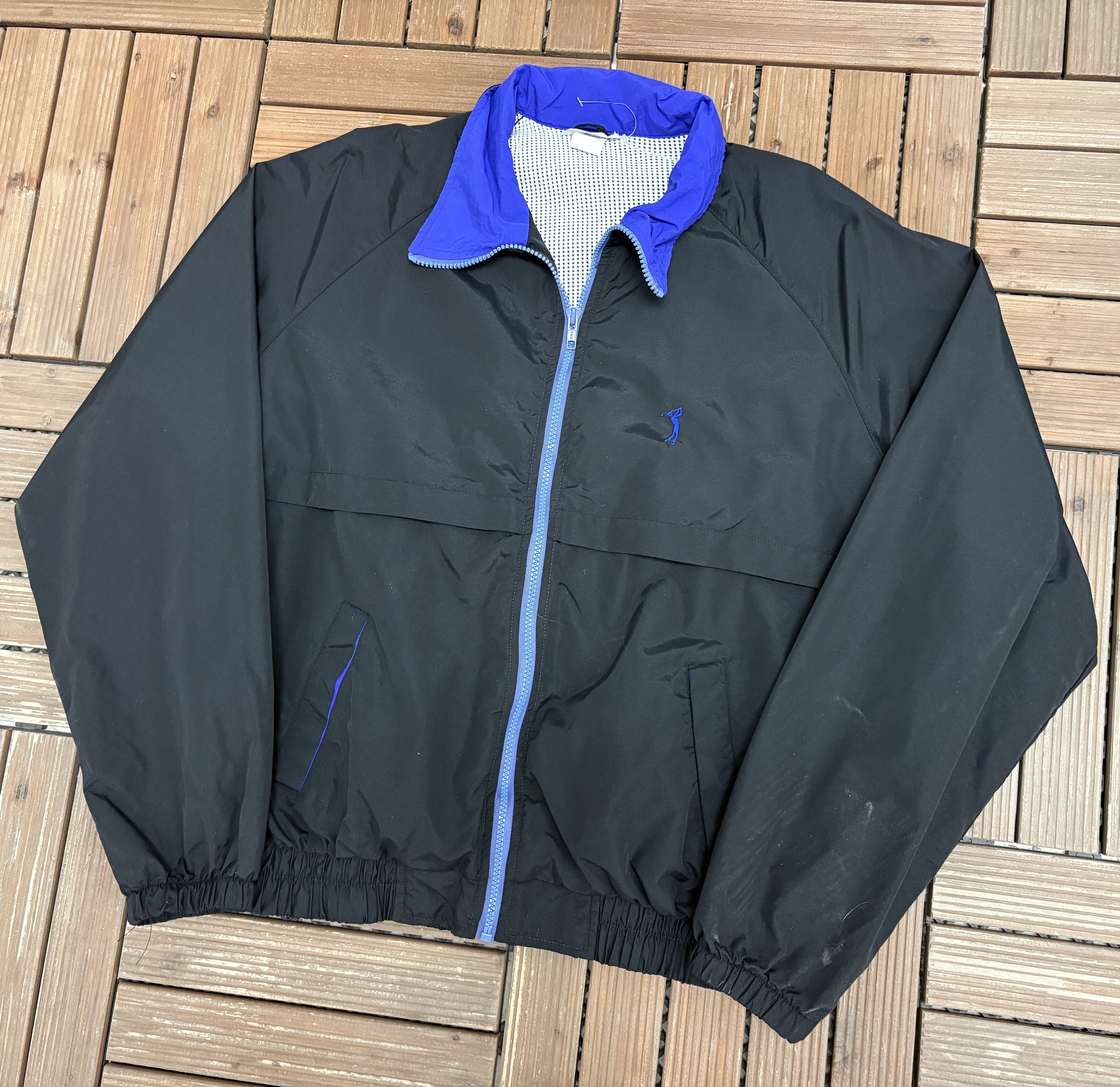 Vintage Radical Rain Gear Golf Black Vintage Windbreaker Jacket Size US L / EU 52-54 / 3 - 3 Thumbnail