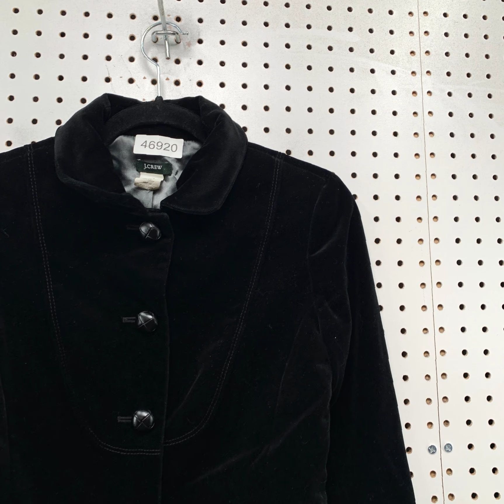 Velvet VINTAGE J CREW Velvet Blazer Womens 0 Black Collared Business Work Lined Size XXS / US 00 / IT 34 - 6 Thumbnail