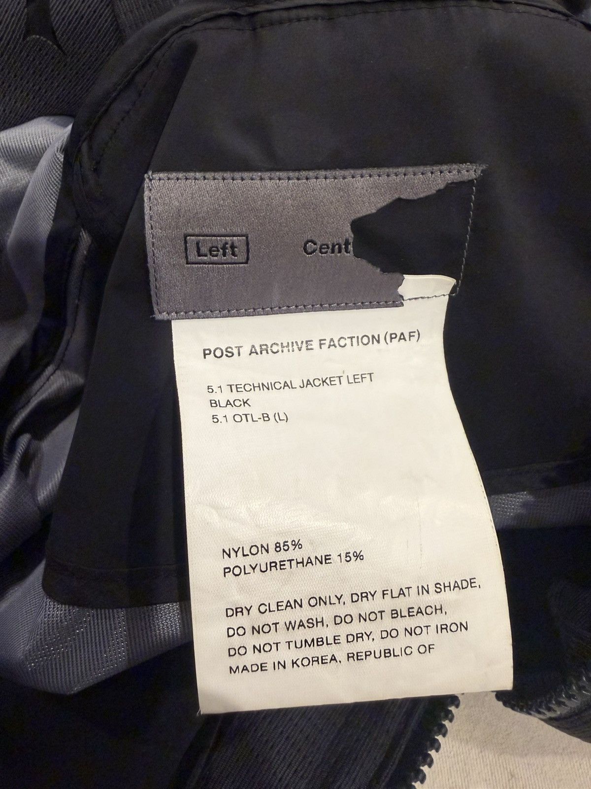 POST ARCHIVE FACTION (PAF) Post Archive Faction 5.1 Left Jacket PAF Size US L / EU 52-54 / 3 - 4 Thumbnail