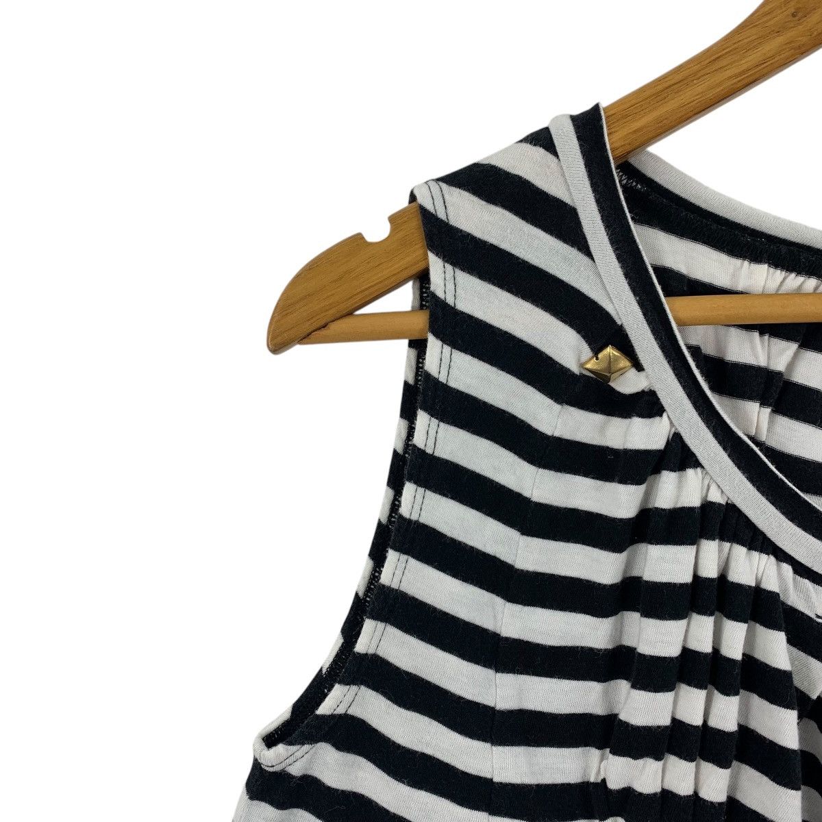 Designer × Issey Miyake SUNAOKUWAHARA stripe women sleeve less dress Size M / US 6-8 / IT 42-44 - 5 Thumbnail