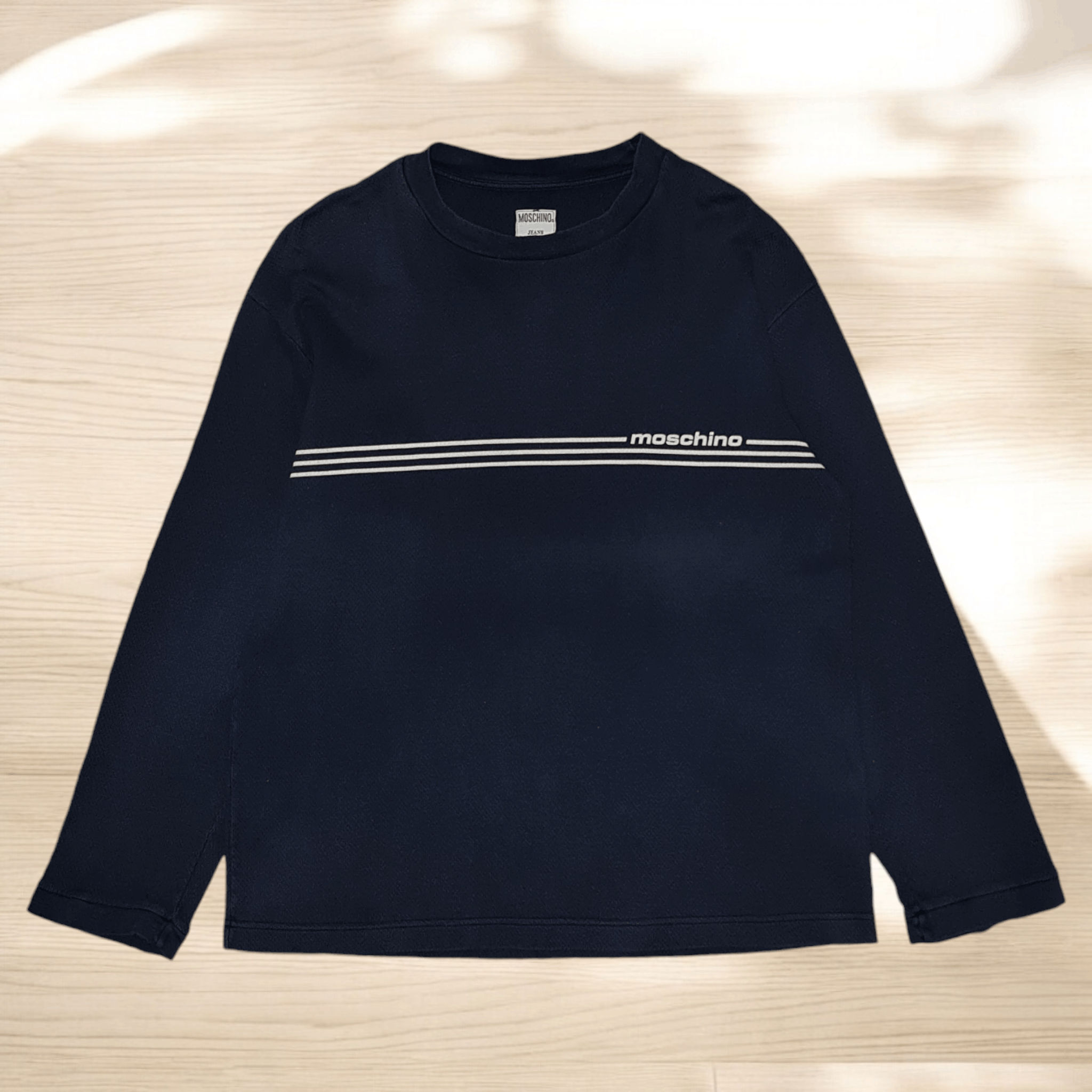 Moschino 90s Vintage Moschino Longsleeve Sweatshirt Size US L / EU 52-54 / 3 - 1 Thumbnail