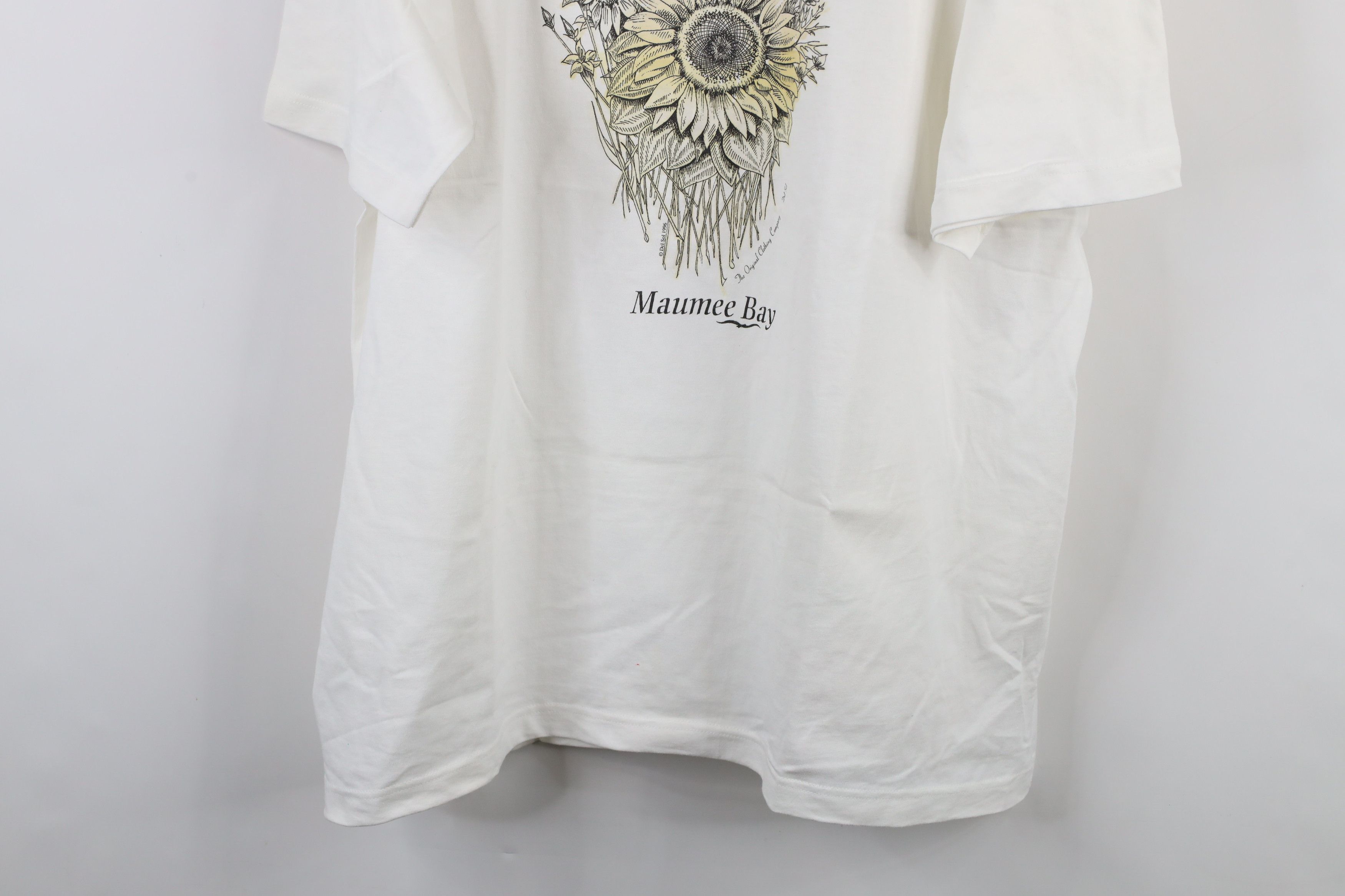 Vintage Vintage 90s Streetwear Spell Out Wild Flowers T-Shirt Size XXL / US 16-18 / IT 52-54 - 3 Thumbnail