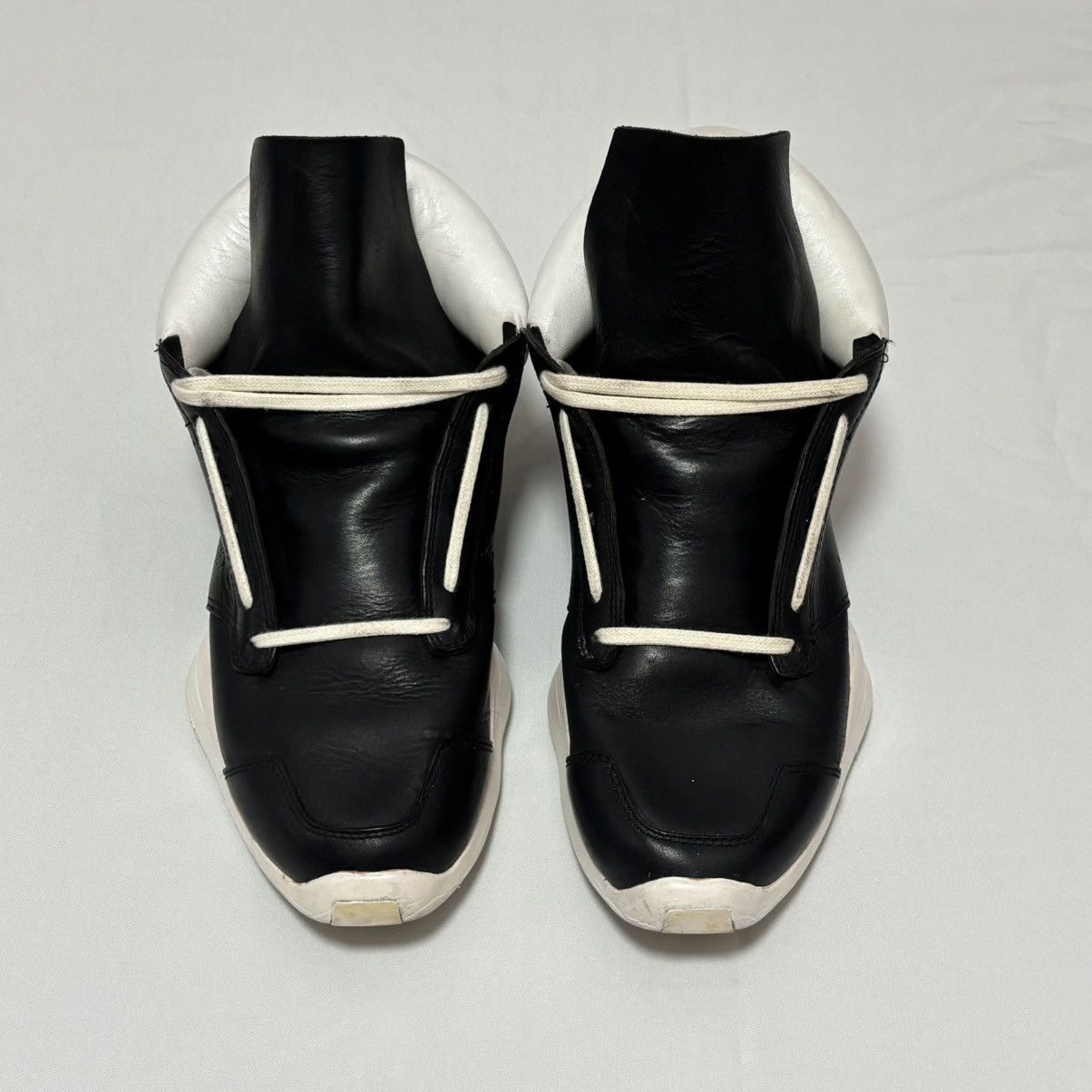 Adidas × Rick Owens Rick Owens x Adidas Tech Runner Black Leather (SS14 Vicious) Size US 11 / EU 44 - 3 Thumbnail