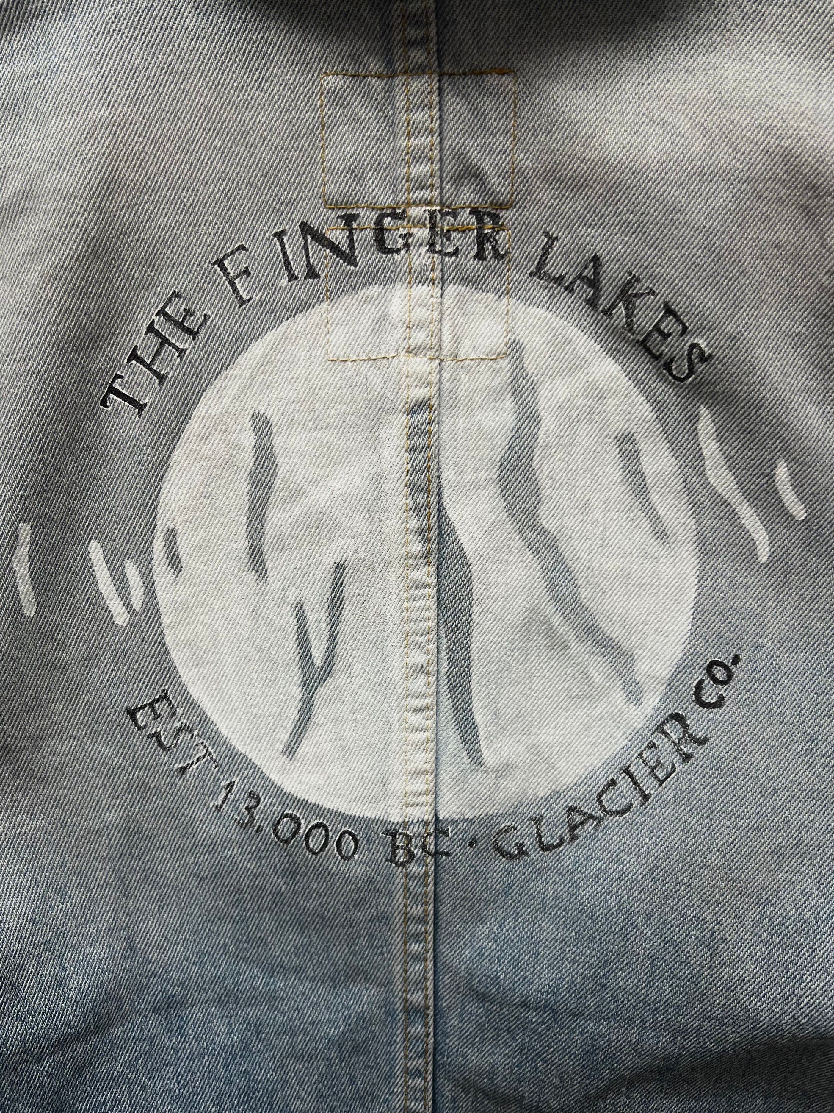 Helmut Lang SS04 Helmut Lang Hand Painted ‘Finger Lakes’ Denim Jacket Size US S / EU 44-46 / 1 - 5 Thumbnail