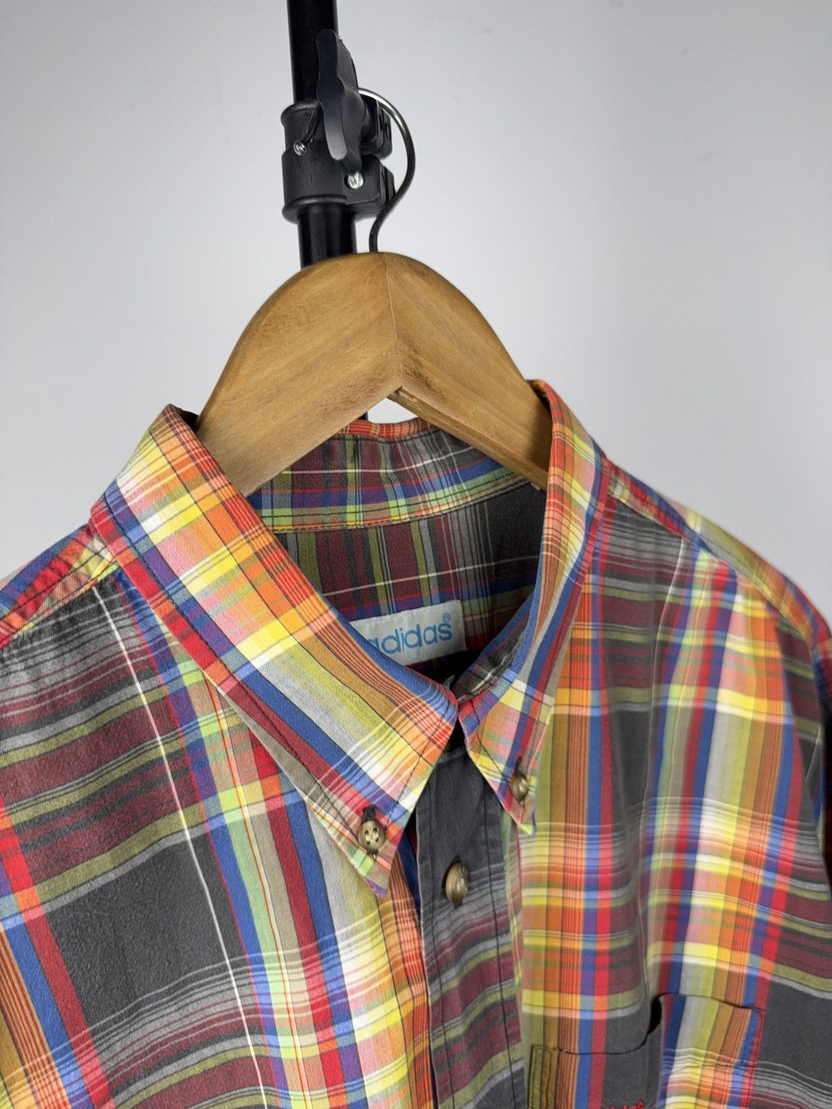 Adidas 00s Vintage Adidas Originals Madras Plaid Button Down Shirt Size US XL / EU 56 / 4 - 4 Thumbnail