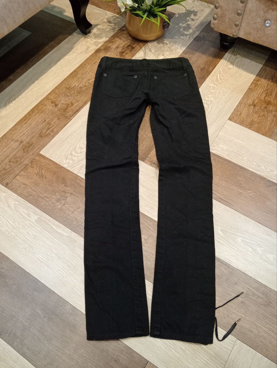 If Six Was Nine MOUSSY JAPAN BLACK JEANS WITH LACE UP SIDE Size 25" / US 0 / IT 36 - 9 Thumbnail