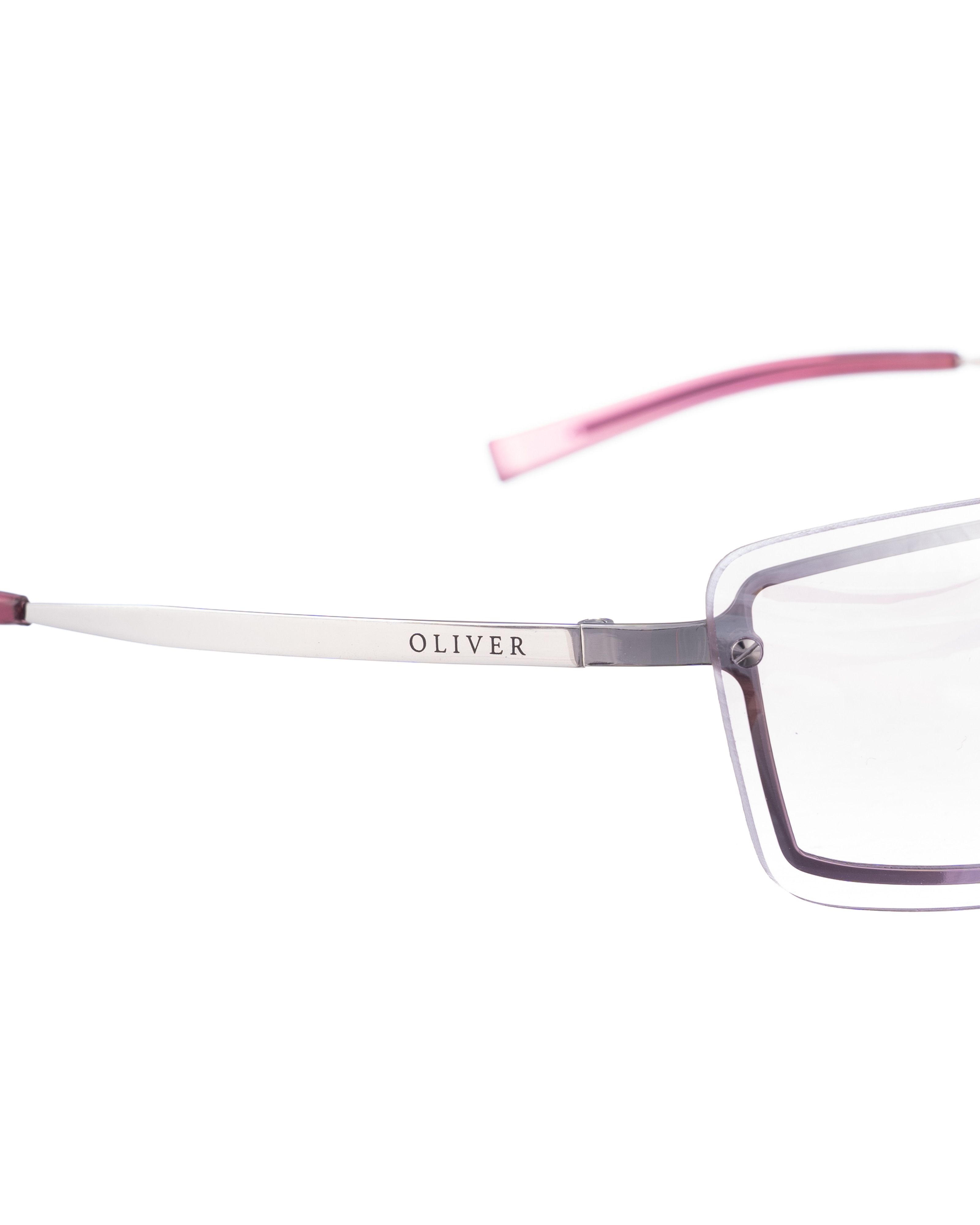 Valentino Oliver by Valentino 90's Pink Rectangular Frame Sunglasses Size ONE SIZE - 3 Thumbnail
