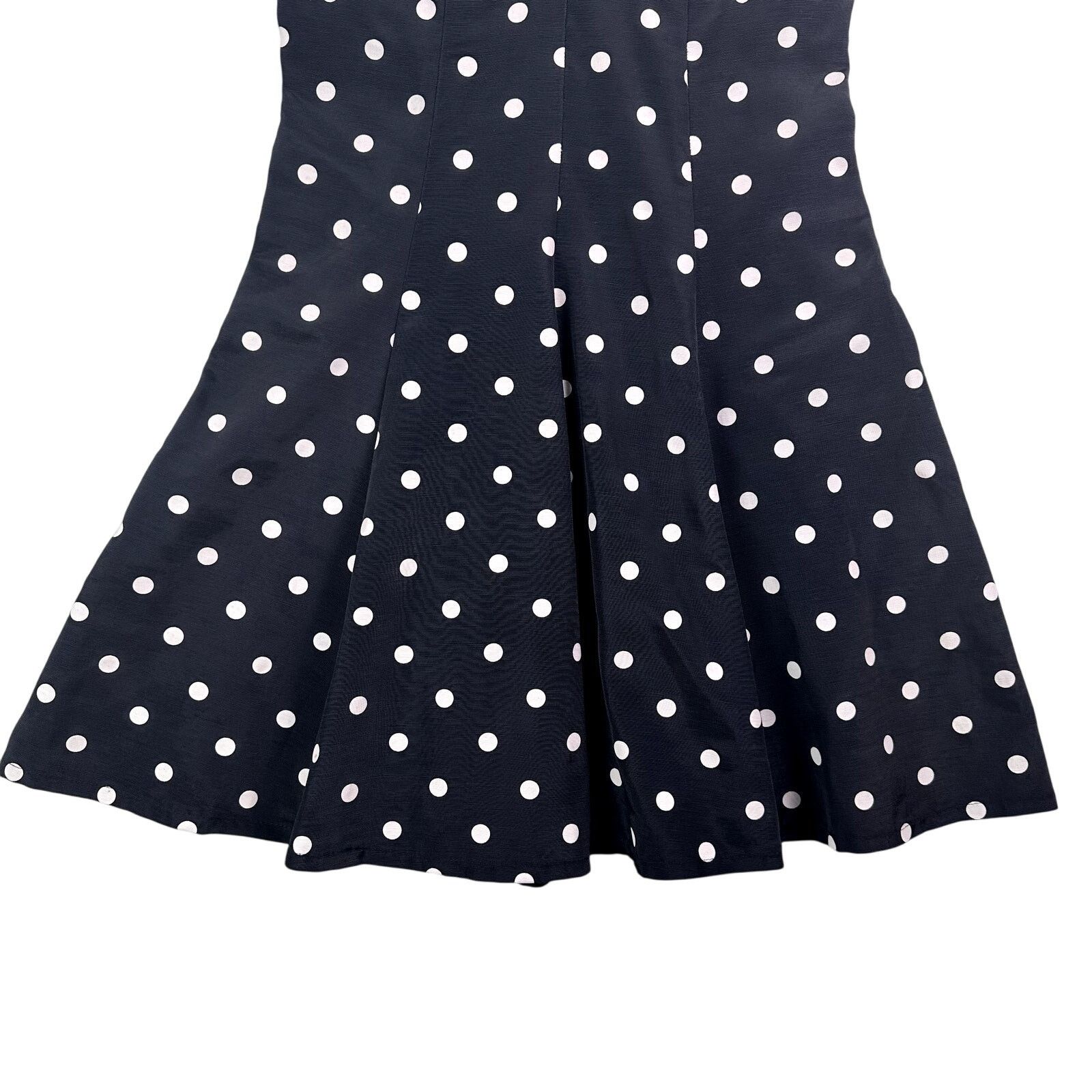 Other VINTAGE 70s ILGWU Union Made Acetate Polka Dot Party Dress Size L / US 10 / IT 46 - 9 Thumbnail