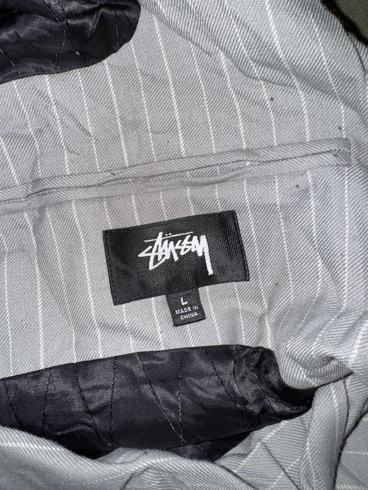 Stussy Stussy Wrinkled stripe double breasted blazer Size 42L - 8 Thumbnail
