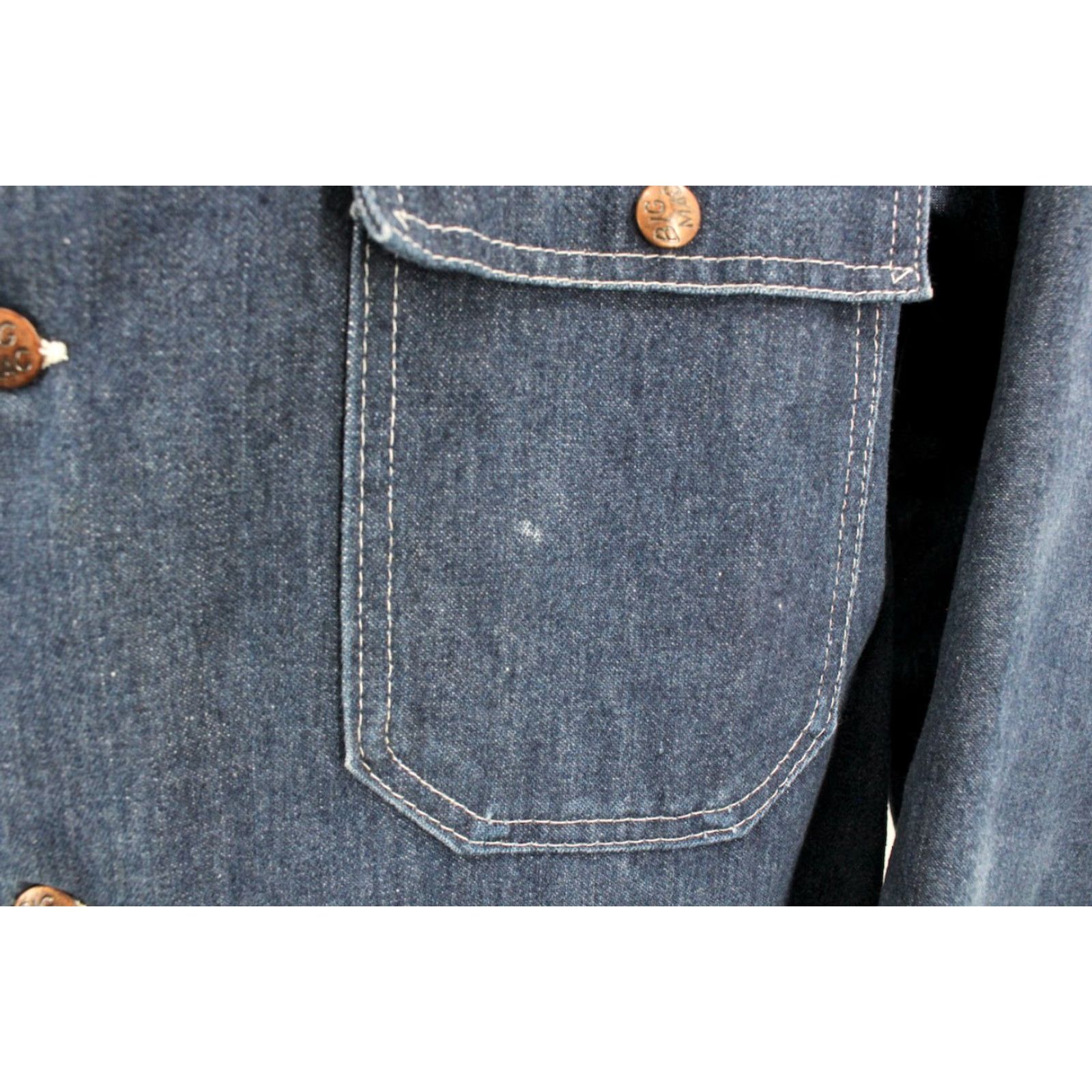 Vintage VINTAGE Big Mac Denim Chore Jacket 2XL-3XL Mens Blue 1970s 70s Bar n Barn Coat Shirt/Jacket Size US XXL / EU 58 / 5 - 6 Thumbnail