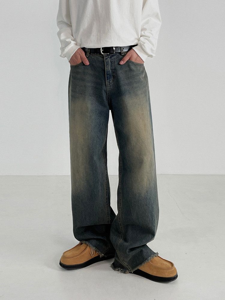 Japanese Brand × Jean Retro loose high street wide leg jeans Size US 32 / EU 48 - 1 Thumbnail