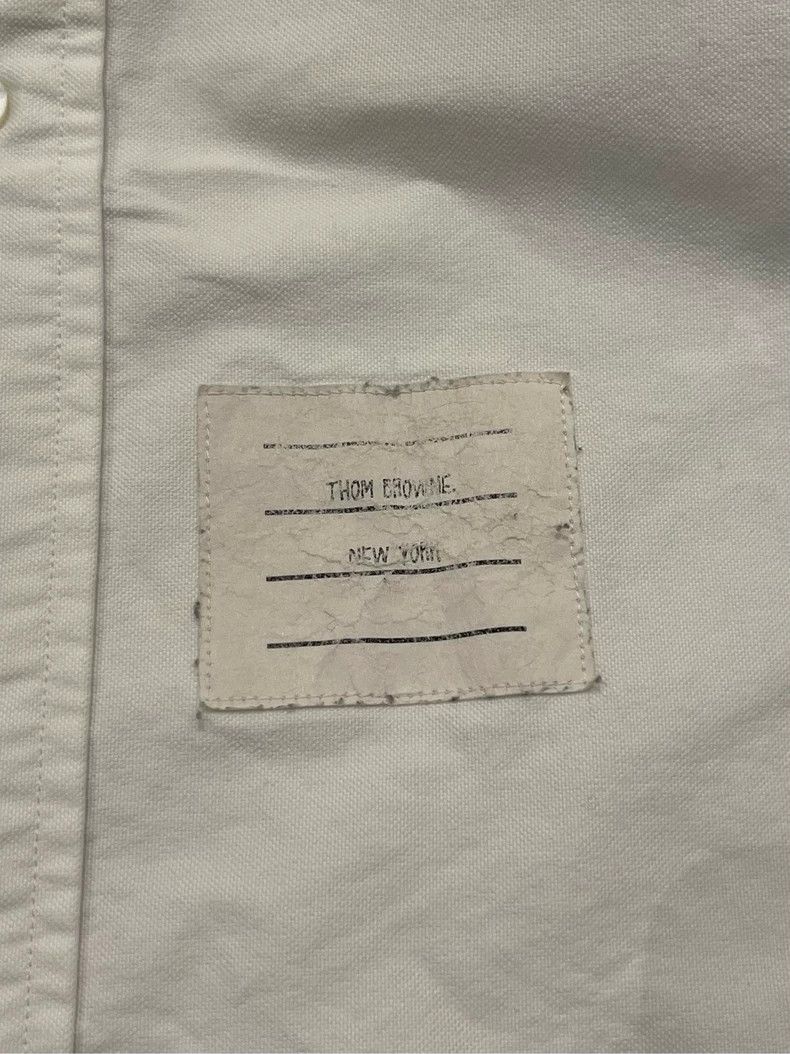 Thom Browne Thom browne White striped shirt 2504-Nextarrow Size US L / EU 52-54 / 3 - 7 Thumbnail