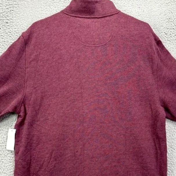 Izod IZOD Saltwater Sweater Men Large Burgundy Relaxed Fleece Pullover Sweatshirt NEW Size US L / EU 52-54 / 3 - 4 Thumbnail