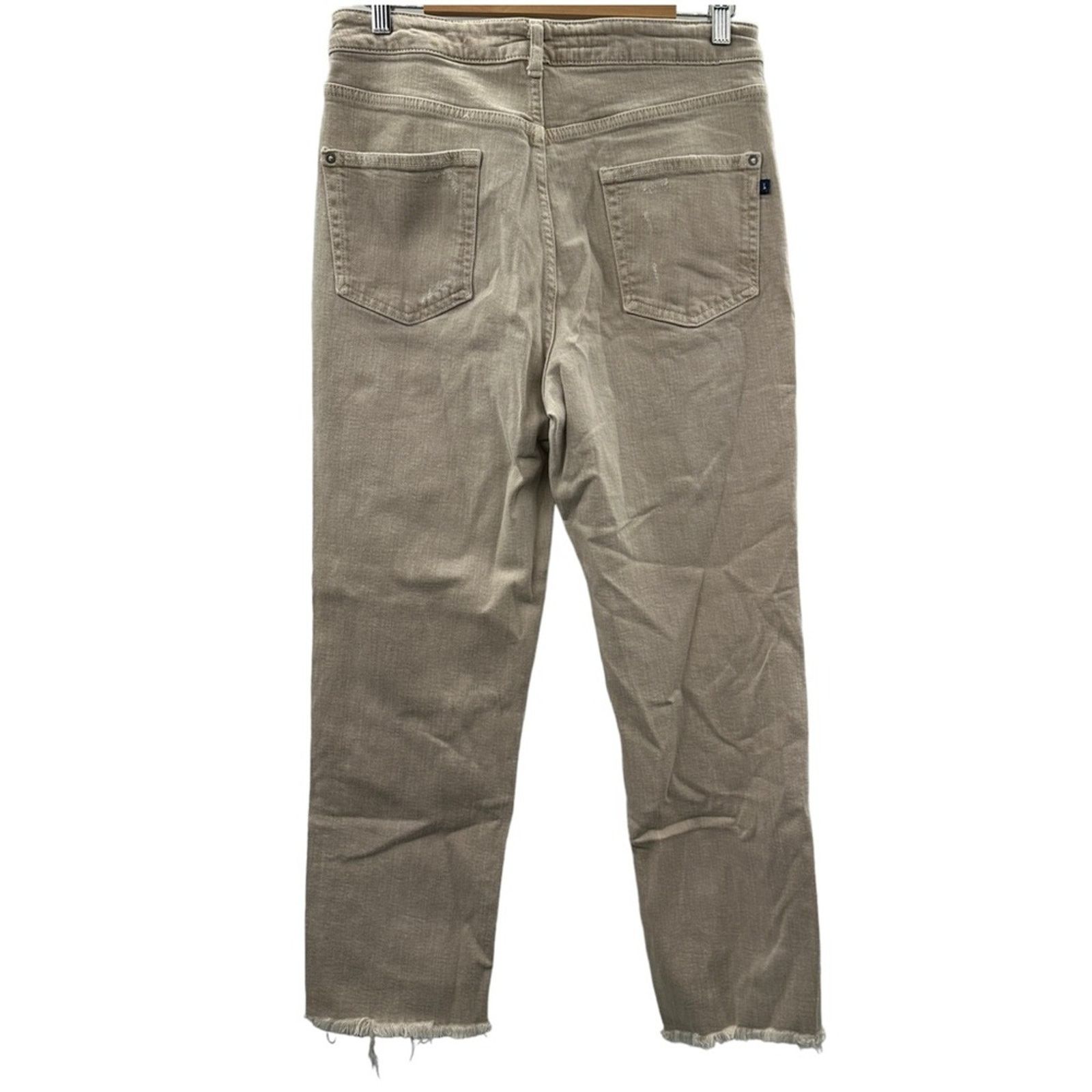 Anthropologie Anthropologie Pilcro Cream Vintage Straight Raw Hem Jeans Size 32" / US 10 / IT 46 - 4 Thumbnail
