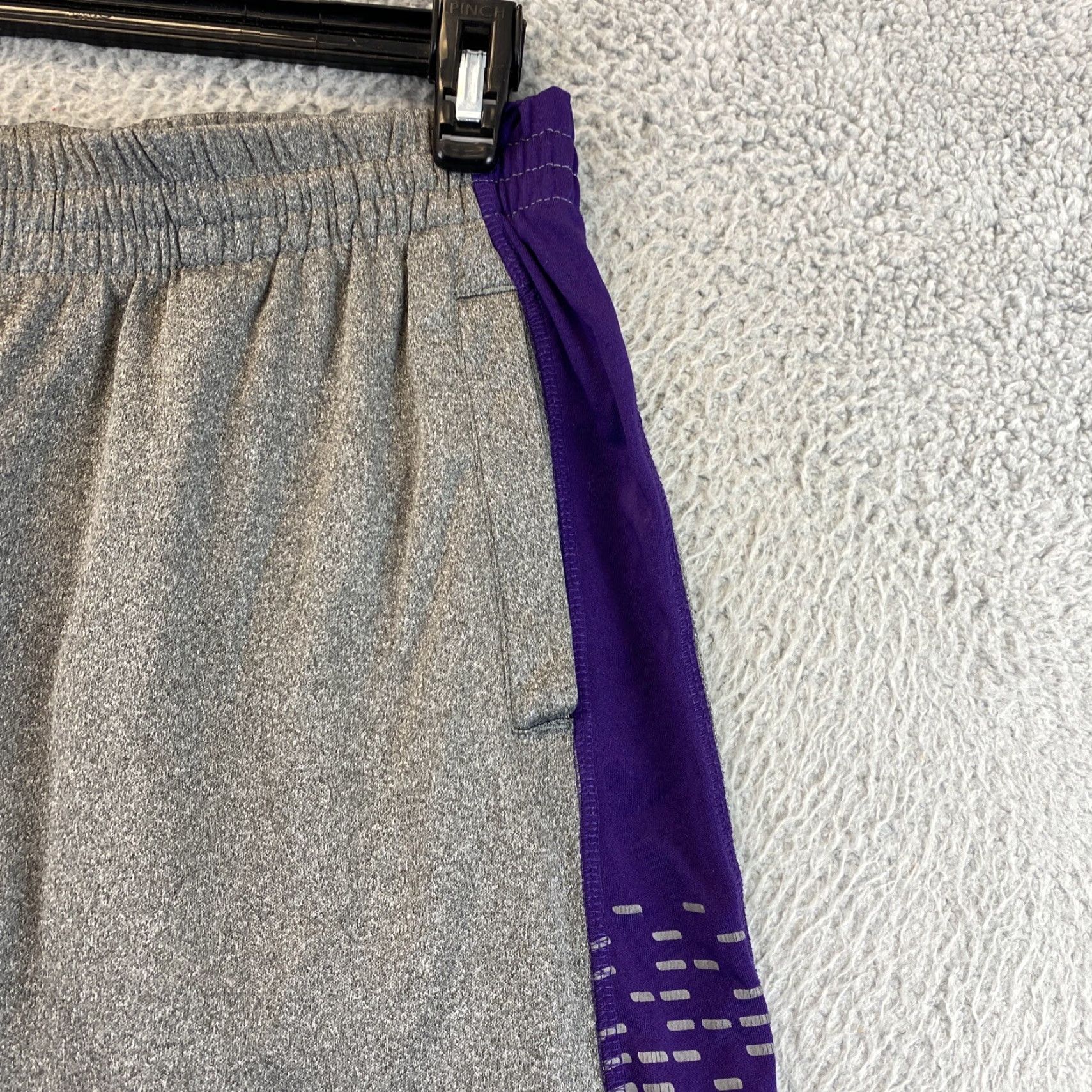 Vintage Men's Athletic Shorts | IB Gray Soft Fleece Blend Drawstring Large | Casual Activewear | Regular Fit | 90s Sports Menswear Size US 33 - 3 Thumbnail