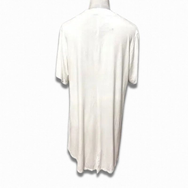 Avenue Avenue Short Sleeve Blouse Hi Low Split Back White 16 NWT Size XXL / US 16-18 / IT 52-54 - 5 Thumbnail