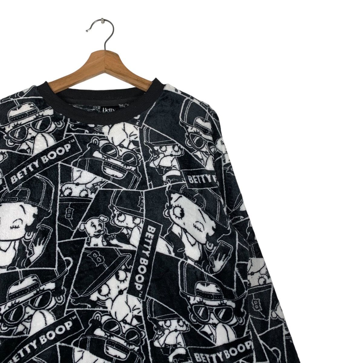 Cartoon Network BETTY BOOP Overprint Fleece Sweatshirt #1387-C63 Size US L / EU 52-54 / 3 - 5 Thumbnail