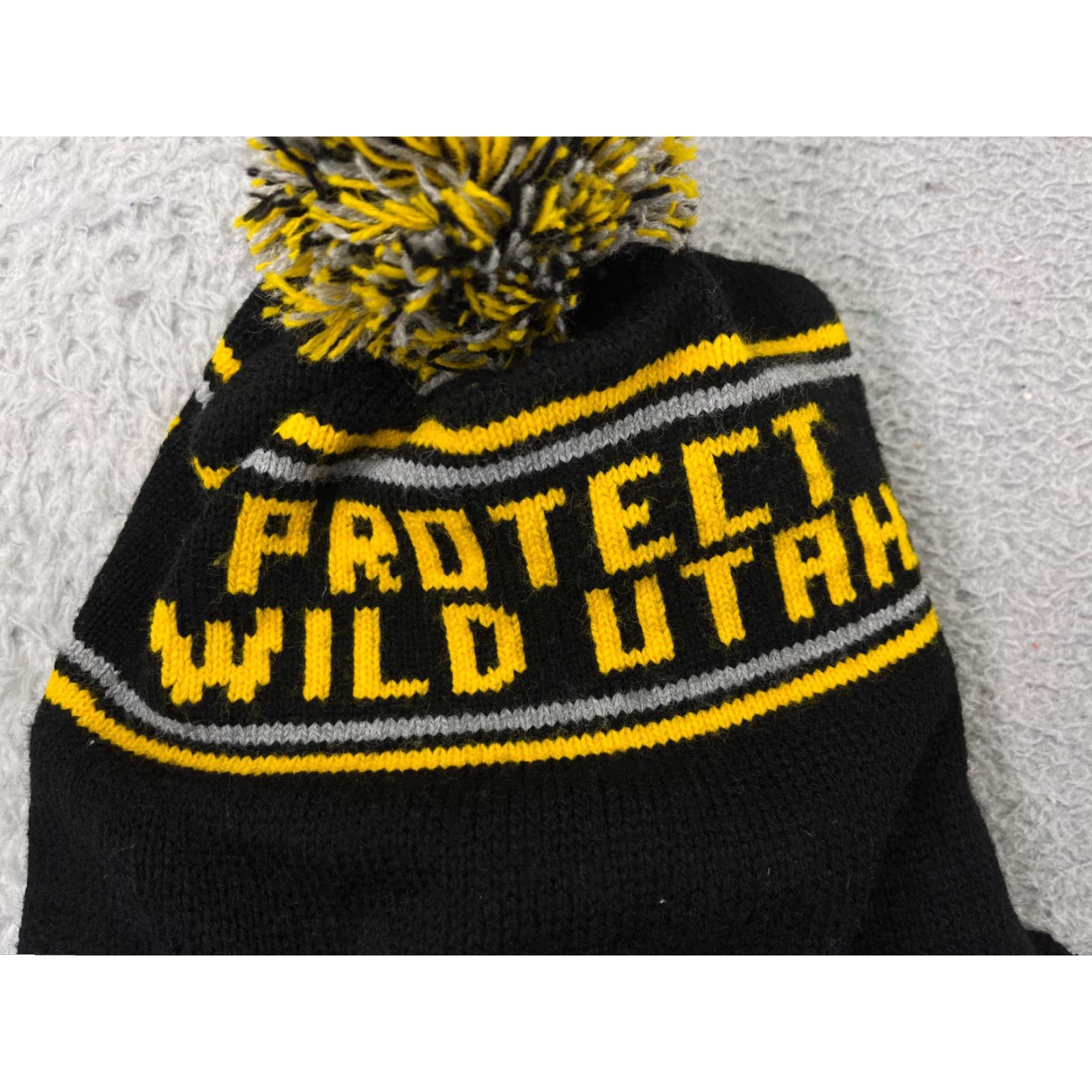Vintage SOUTHERN UTAH WILDERNESS ALLIANCE Beanie Hat Adult One Size Black Knit Pom - Unisex Adults, Beanie, Casual, Travel Size ONE SIZE - 5 Thumbnail