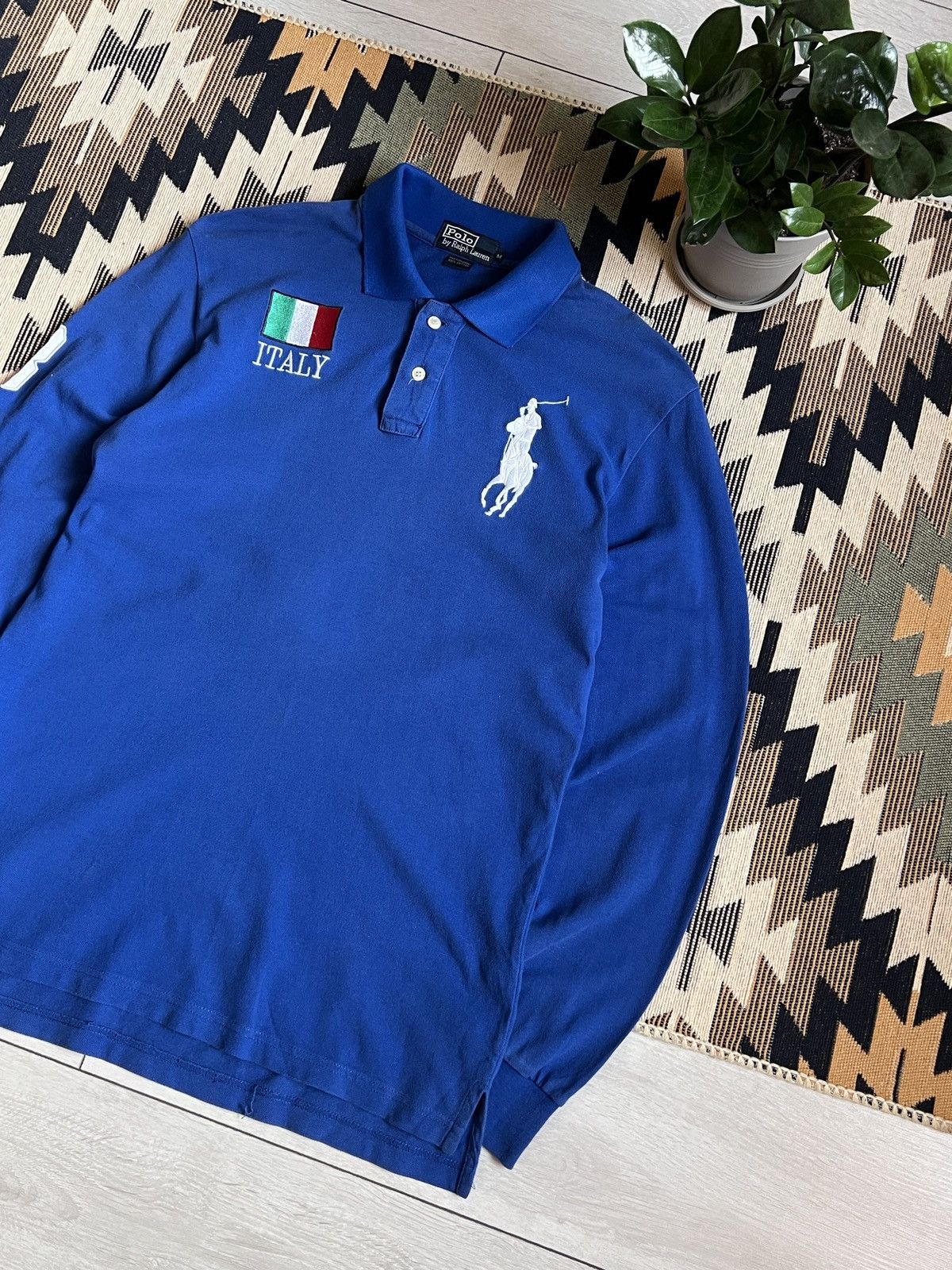 Polo Ralph Lauren Polo Ralph Lauren Italy Chief Keef Vntg Longsleeve Big Pony Size US M / EU 48-50 / 2 - 5 Thumbnail