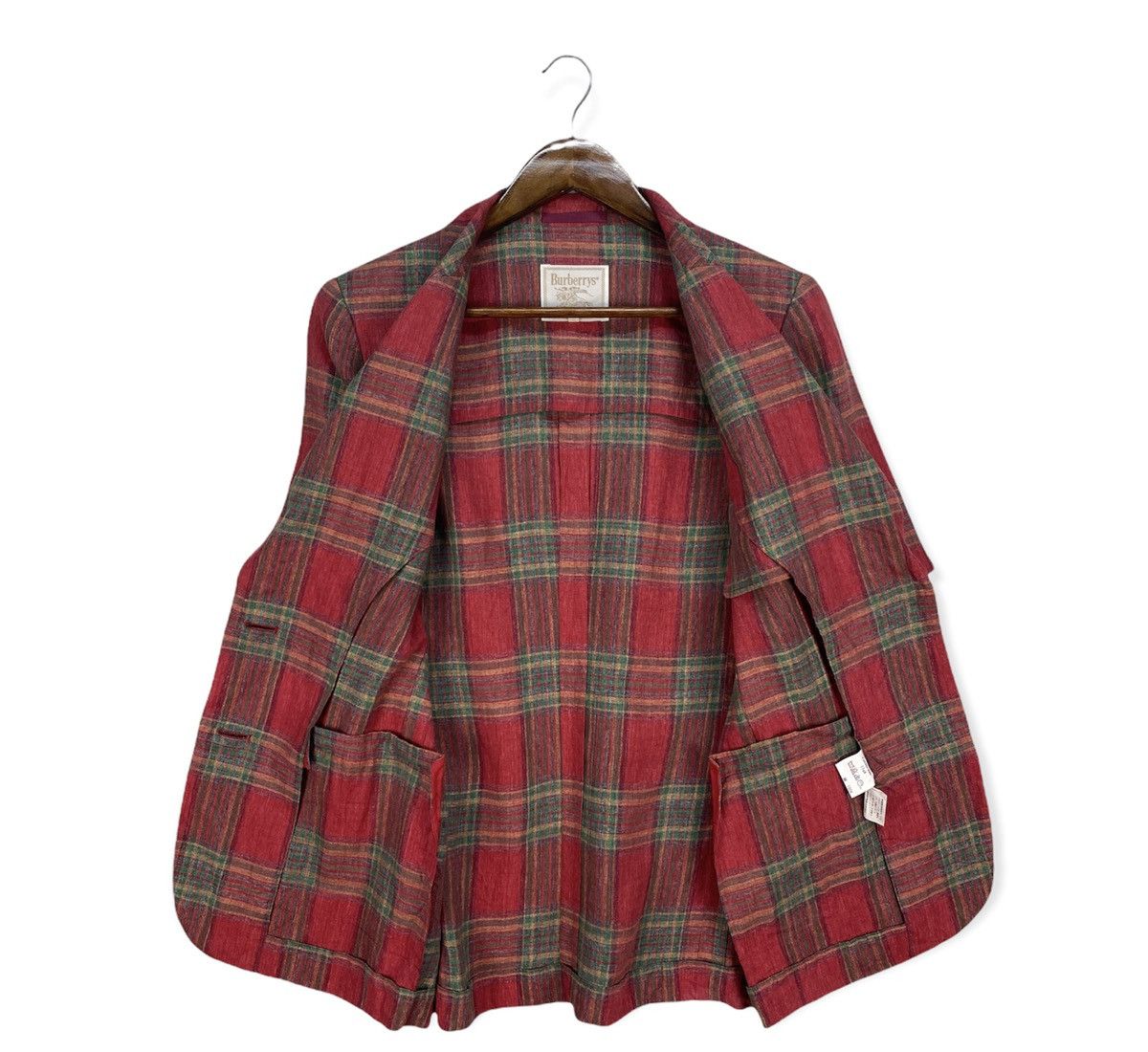 Burberry Vintage Burberry Short Sleeve Red Tartan Size ONE SIZE - 4 Thumbnail