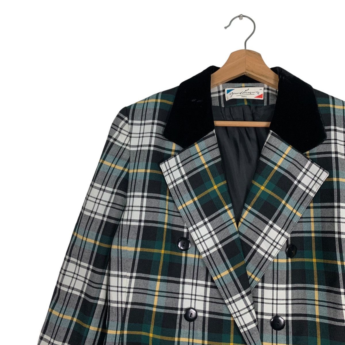 Japanese Brand GERARD PASQUIER Tartan Double Breasted Coat Jacket #0531-C24 Size S / US 4 / IT 40 - 6 Thumbnail