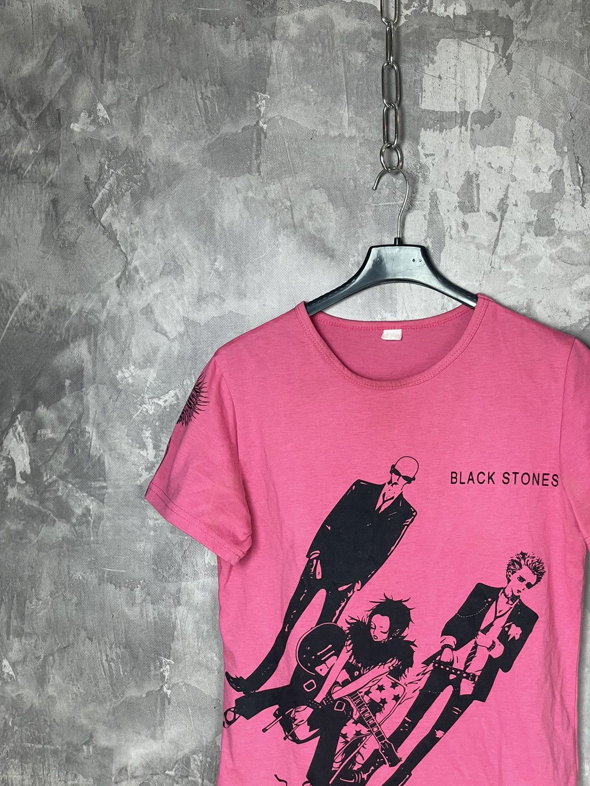 Band Tees × Vintage Black Stones Vintage Y2K Pink T shirt Hysteric Style Size S / US 4 / IT 40 - 3 Thumbnail