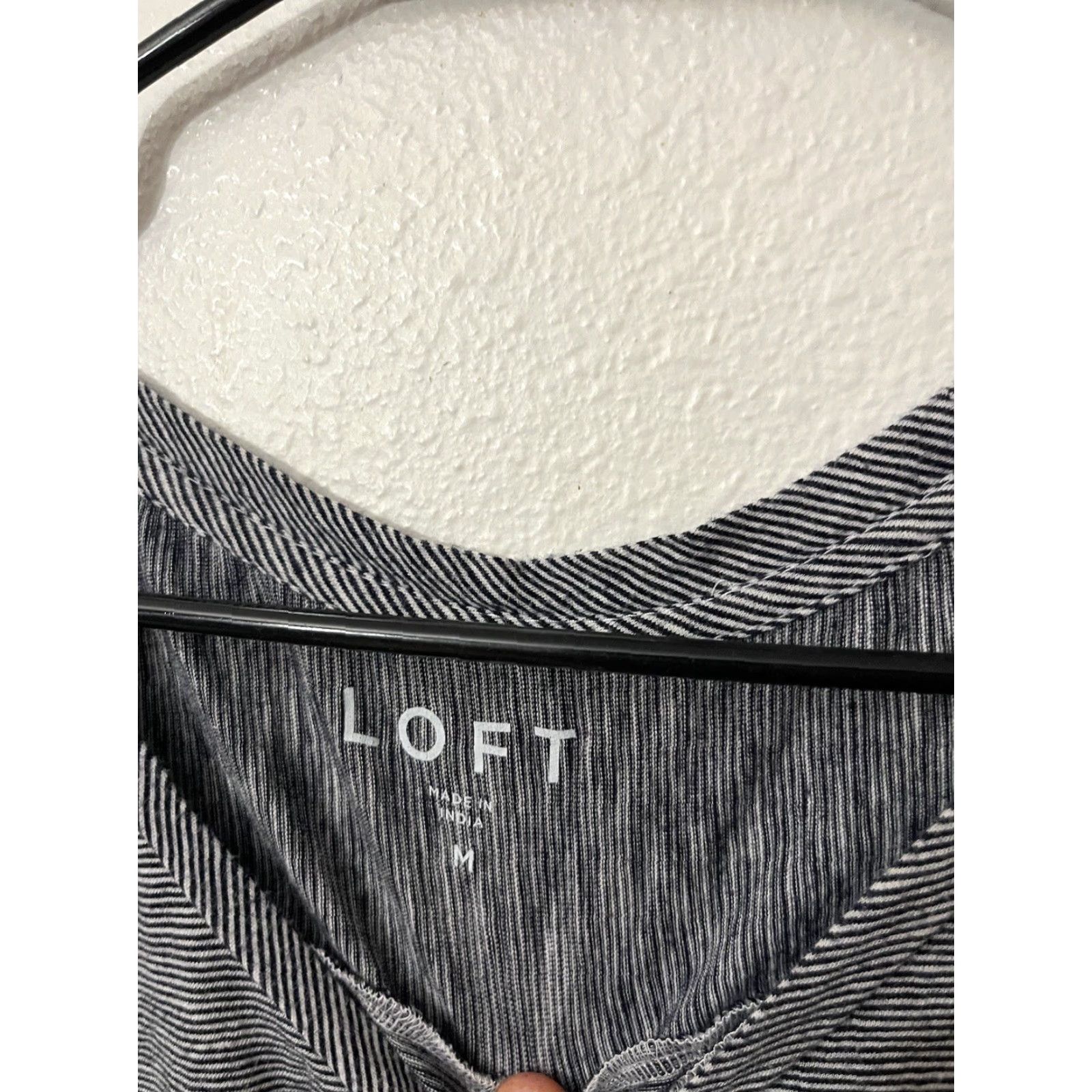 Ann Taylor Ann Taylor Loft Women's Long Sleeve Striped Crew Neck T-Shirt Stretch Top L Multicolor Casual Classic Size L / US 10 / IT 46 - 3 Thumbnail