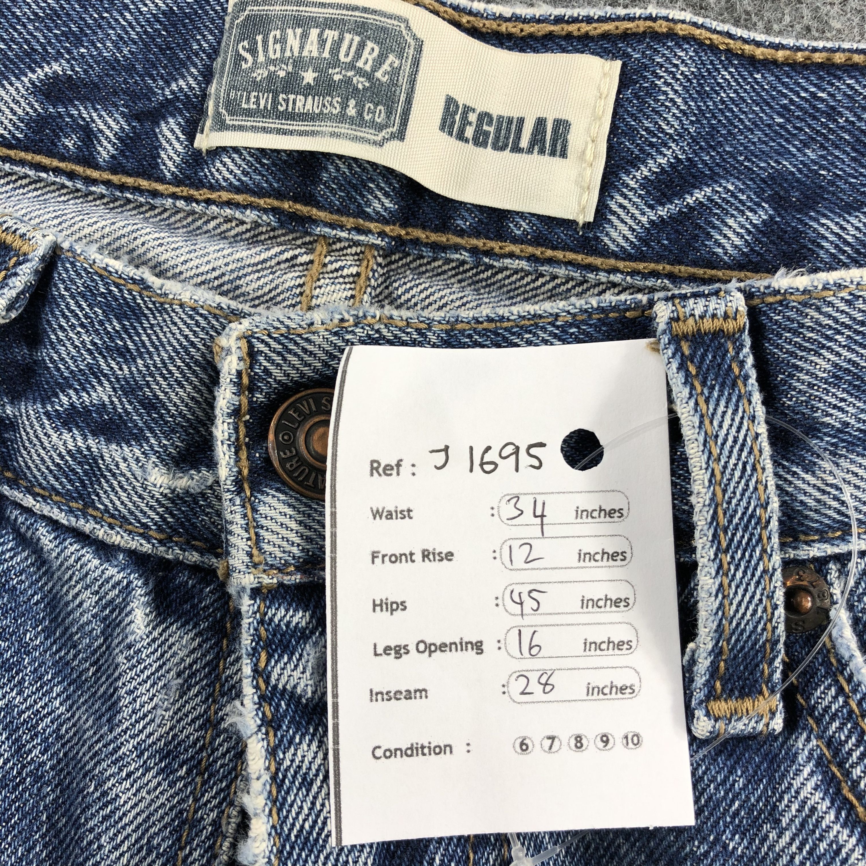 Levi's Vintage Blue Wash Levis Jeans-J1695 Size US 34 / EU 50 - 16 Thumbnail