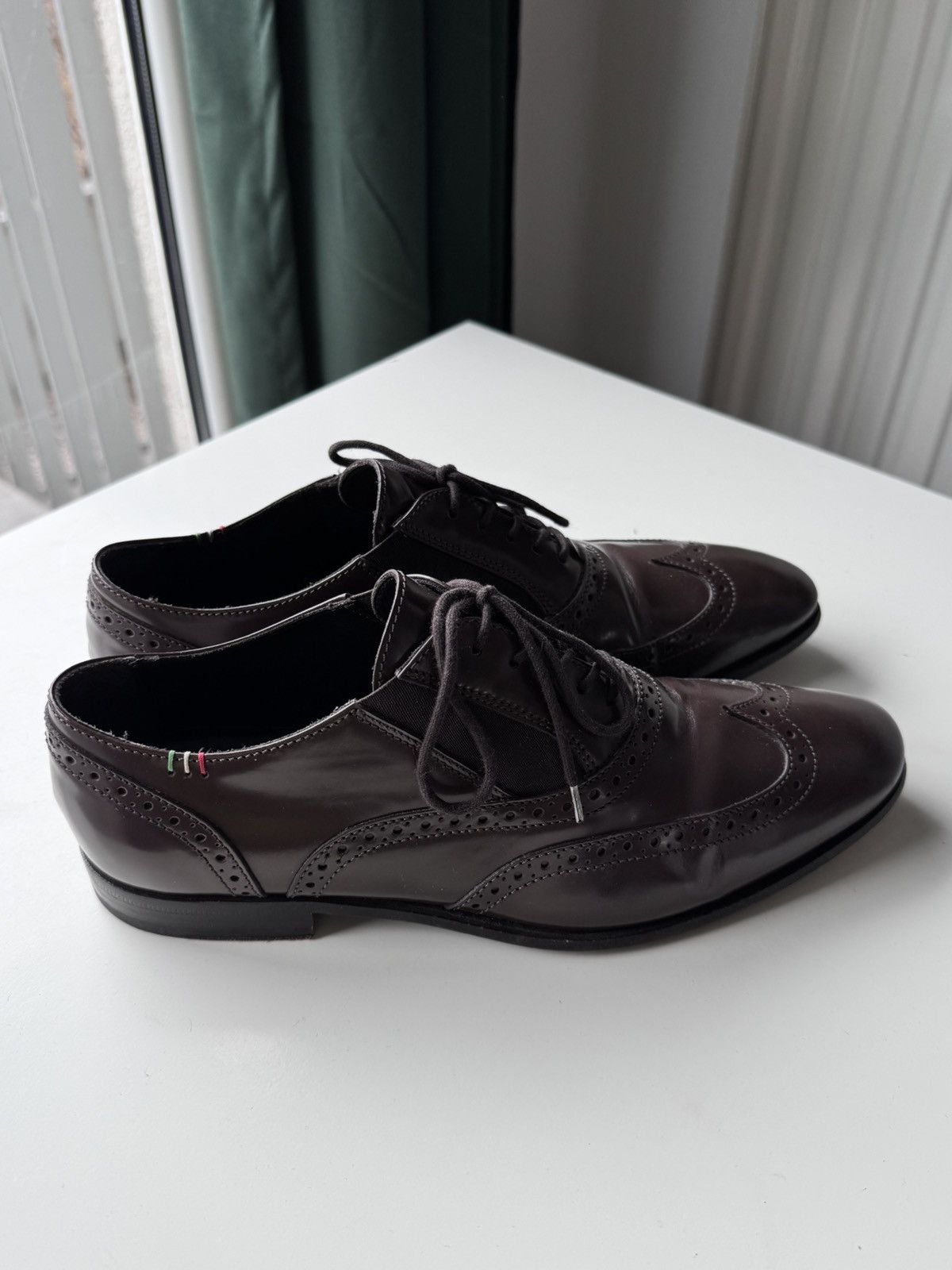 Moschino Moschino Men’s Brown Leather Lace-Up Brogues Size US 7.5 / EU 40-41 - 3 Thumbnail
