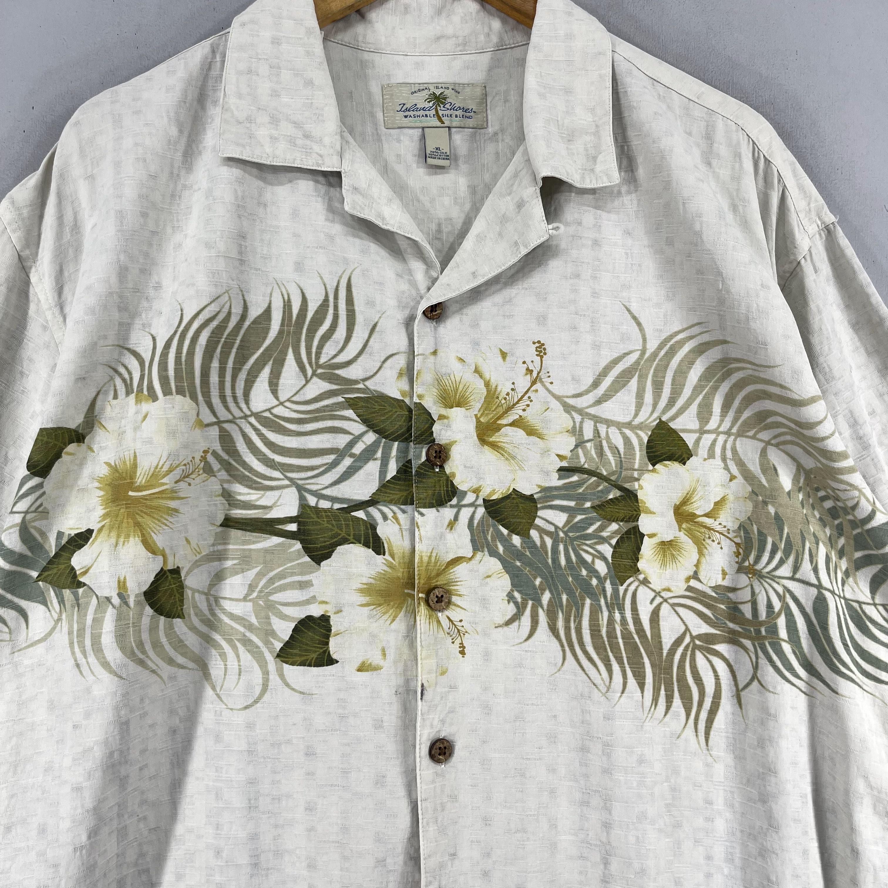 Island Shores × Vintage Vintage Aloha Tropical Floral Hibiscus Motive Button Up Size US XL / EU 56 / 4 - 2 Thumbnail