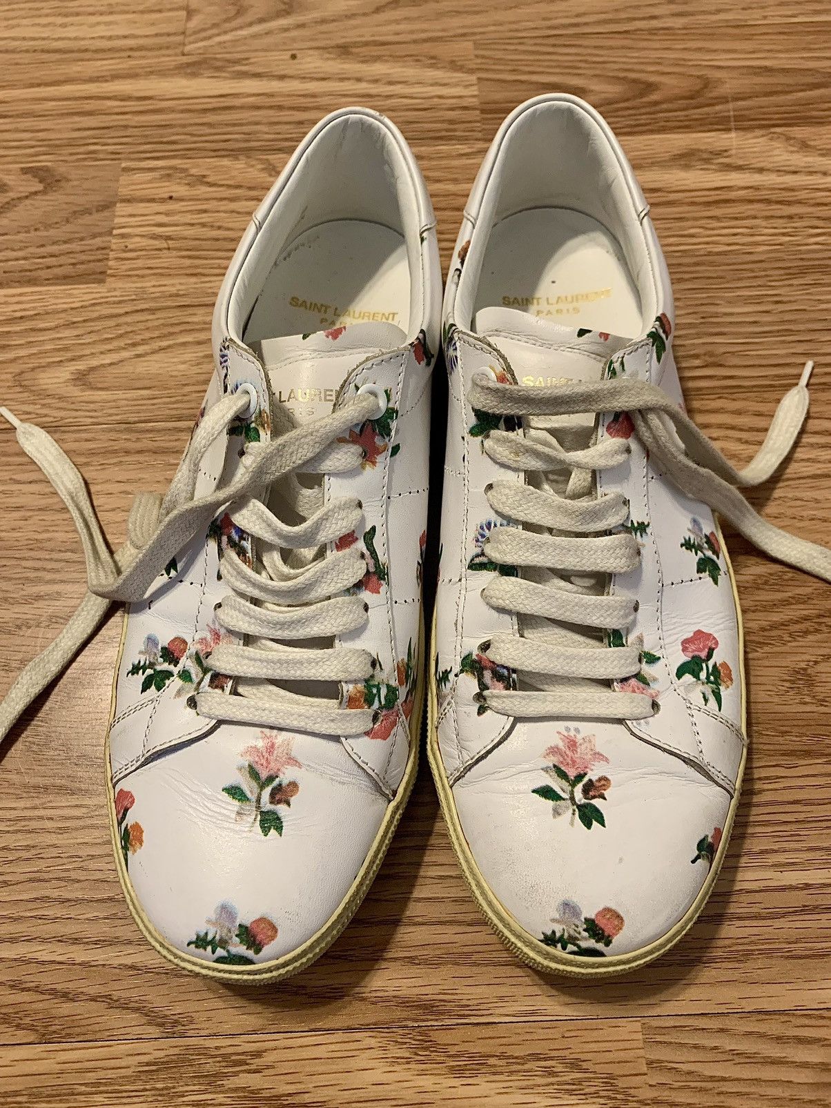 Saint Laurent hot Paris floral sneakers