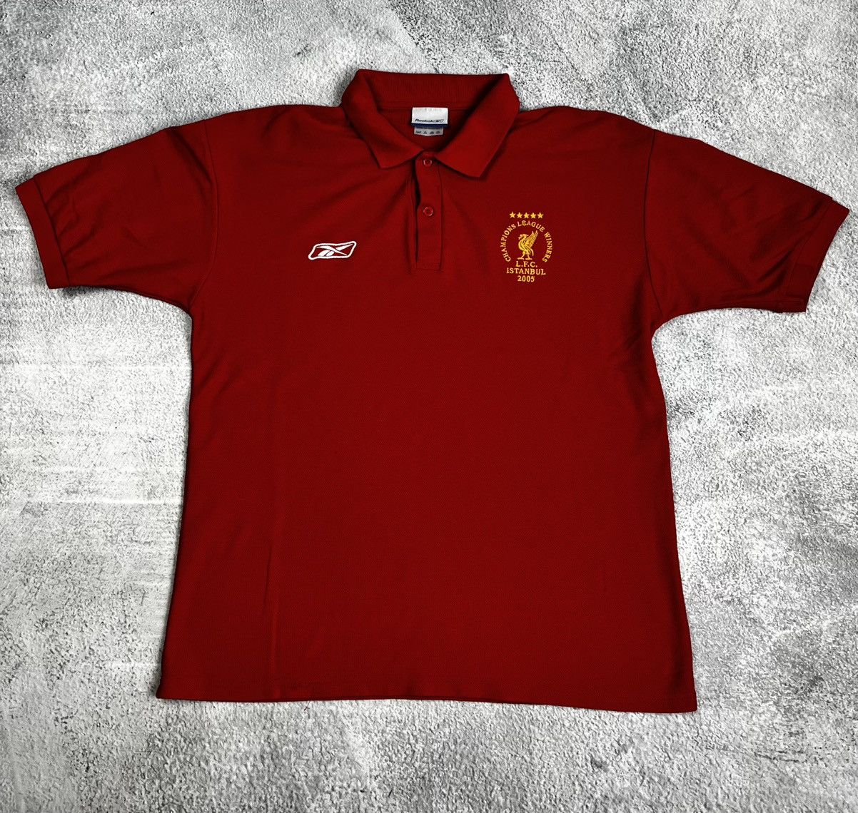 Vintage Liverpool FC Champions League Istanbul 2005 Reebok Polo Size US M / EU 48-50 / 2 - 1 Thumbnail