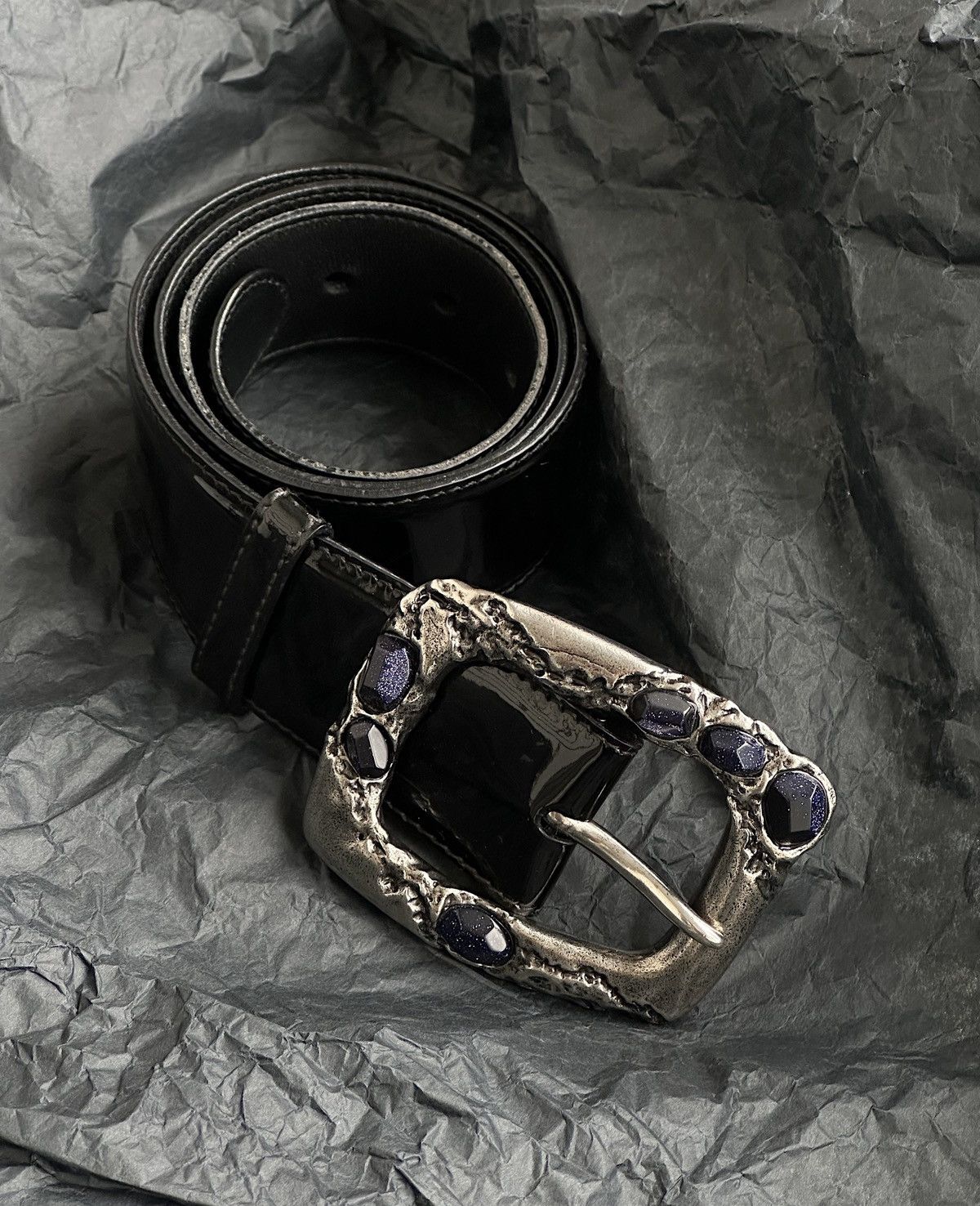 Prada × Streetwear × Vintage PRADA 2009 Resort Crystal Belt Leather ...