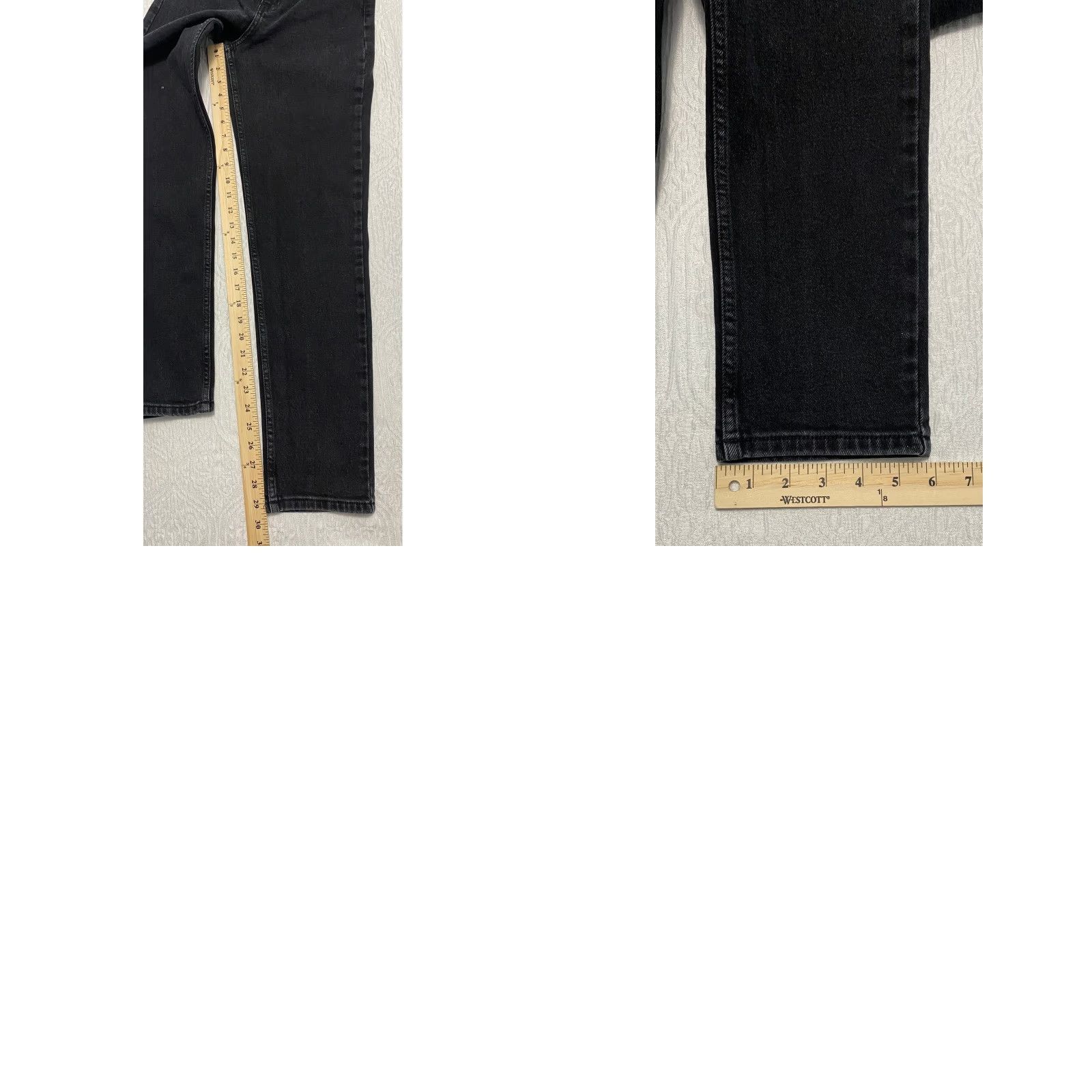 Vintage Vibrant Miu Black Wash Denim Jeans Womens High Rise Straight Leg Size 3 W25 Slim 5-Pocket Design Logo Glitter Denim Cotton Spandex Size 26" / US 2 / IT 38 - 9 Thumbnail