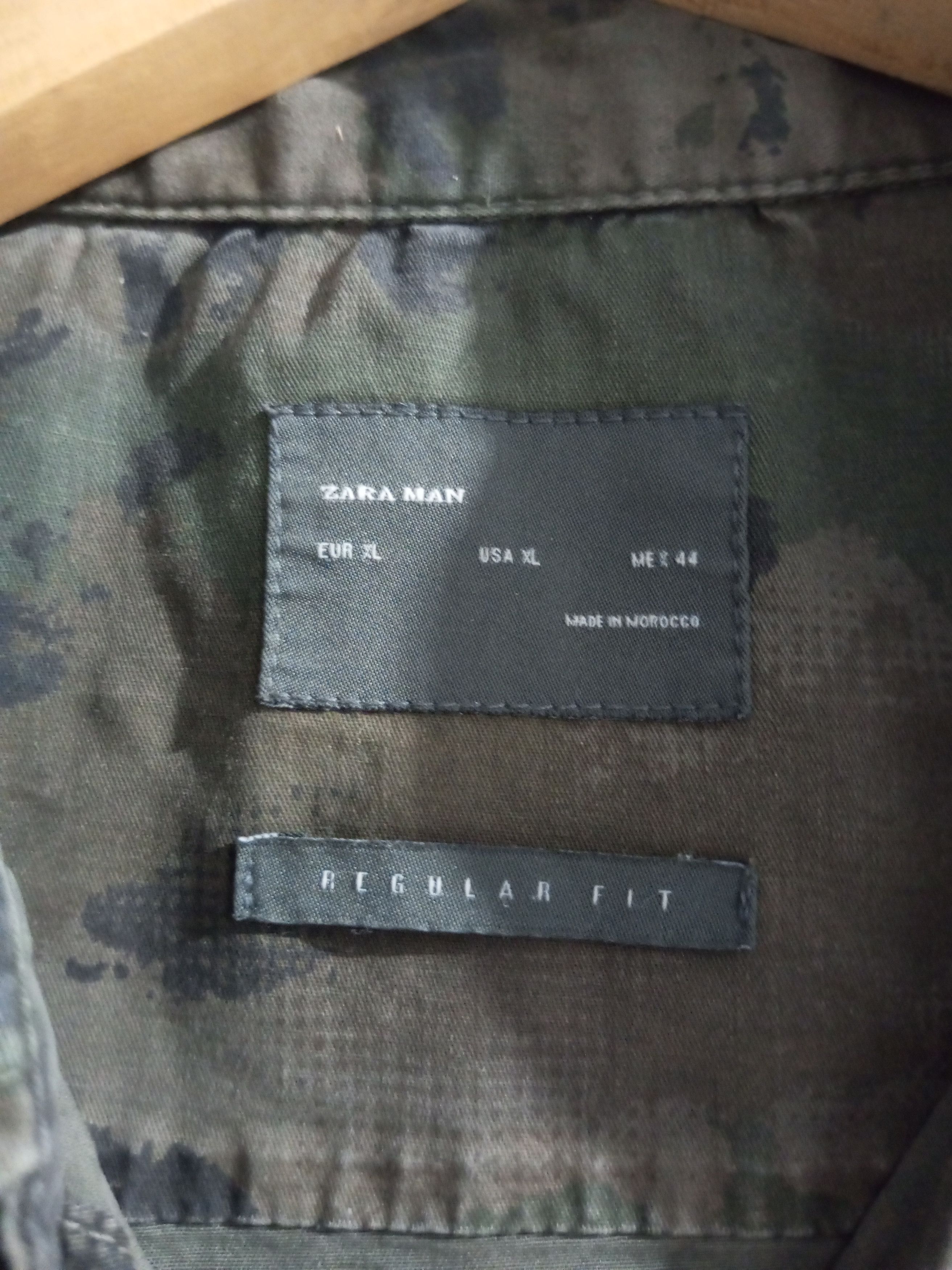 Zara Vintage zara camoflage military long sleeve shirt Size US XL / EU 56 / 4 - 7 Thumbnail