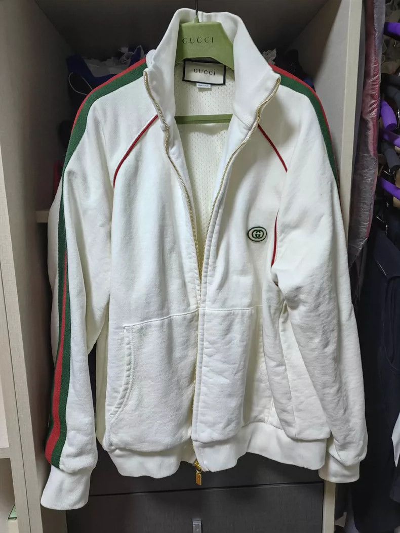 Gucci Gucci Unisex White Track Jacket - dmc Size US XS / EU 42 / 0 - 1 Thumbnail