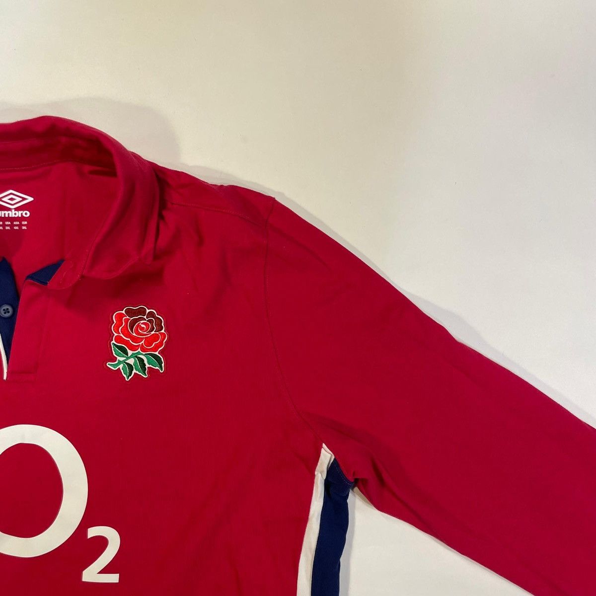 Umbro England Rugby Union shirt, Umbro red white sweatshirt polo Size US XXL / EU 58 / 5 - 4 Thumbnail
