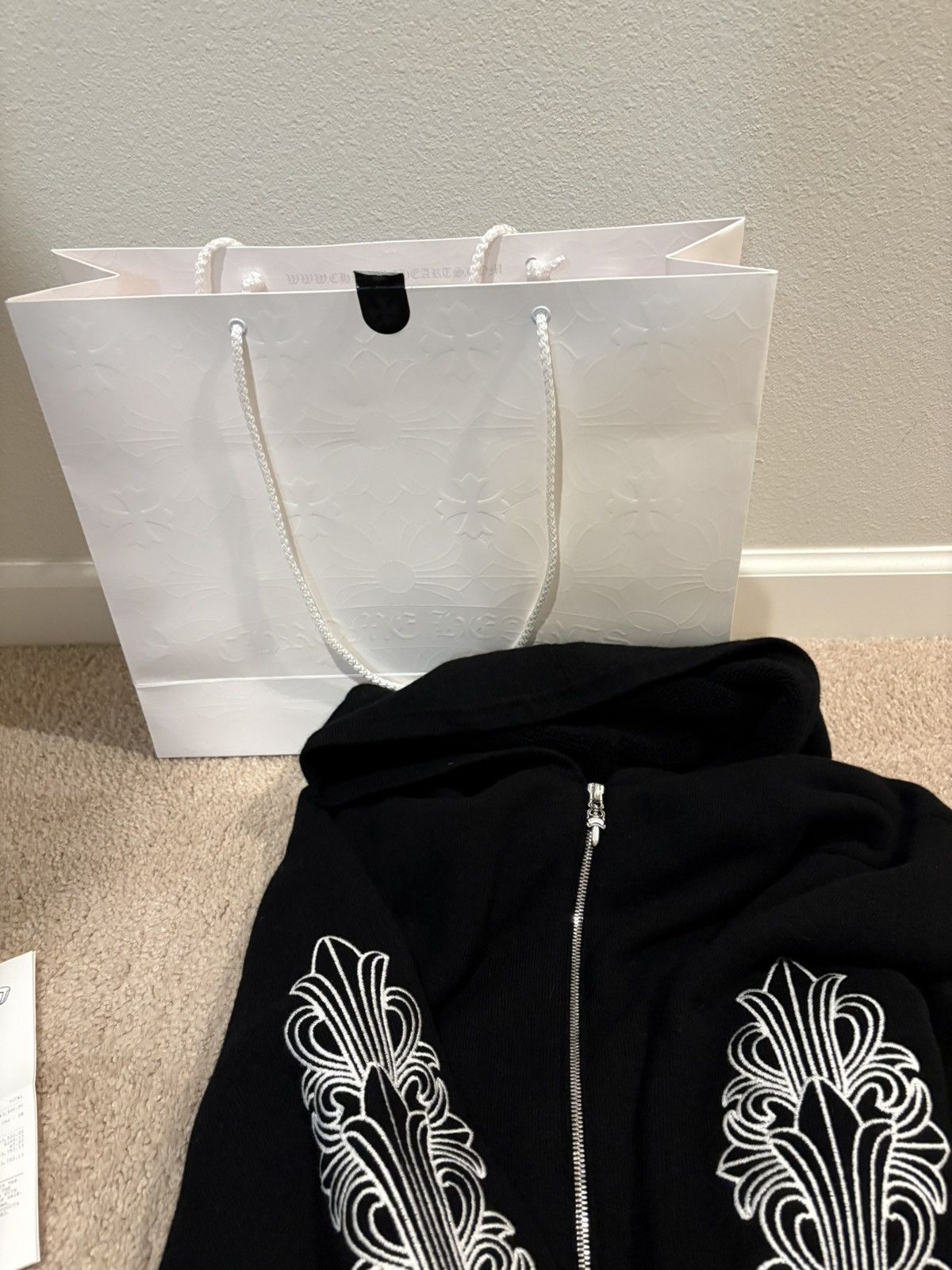 Chrome Hearts Chrome Heart Life sentence Cashmere zip up size M Size US M / EU 48-50 / 2 - 2 Thumbnail