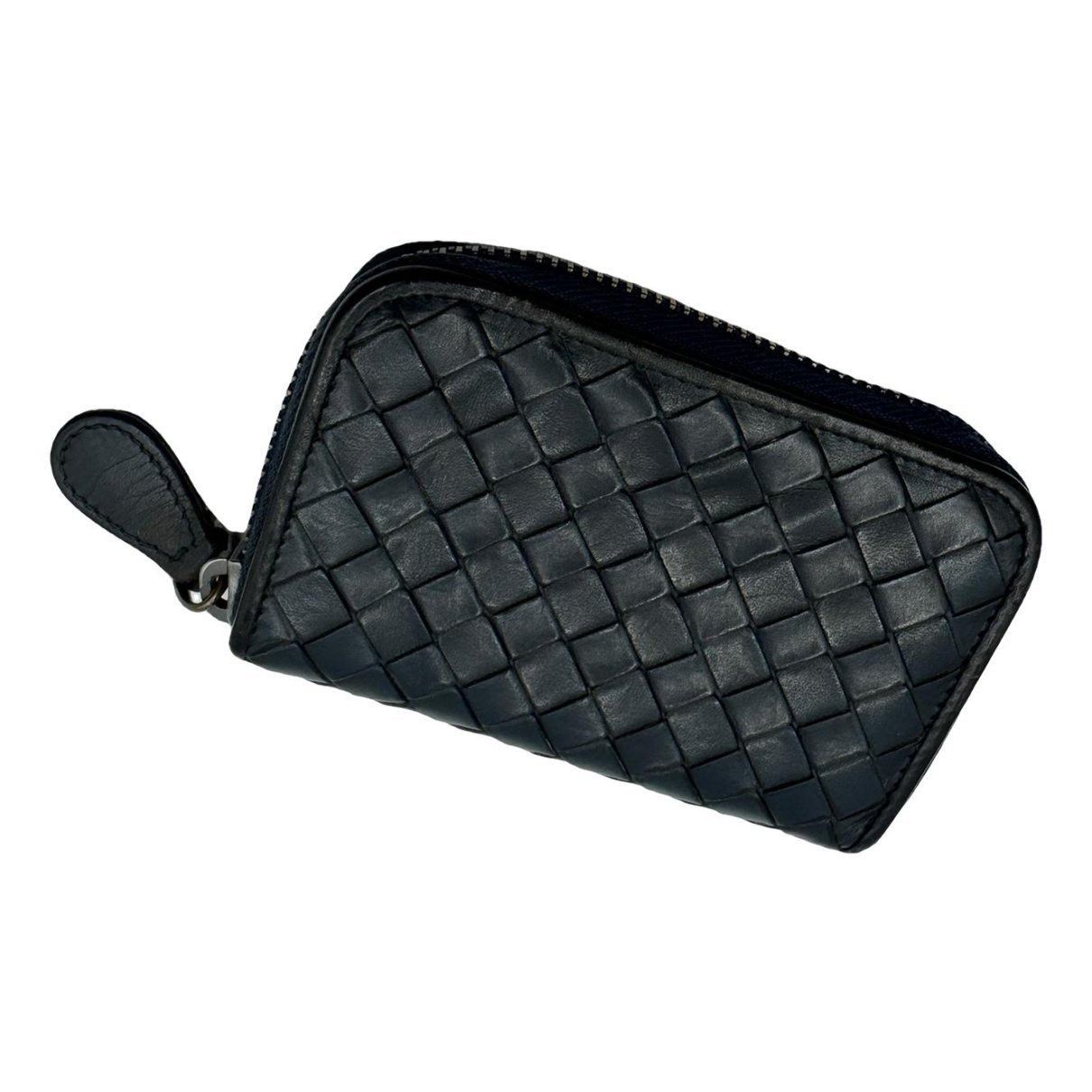 Bottega Veneta navy leather intrecciato bottega veneta wallet Size ONE SIZE - 1 Thumbnail