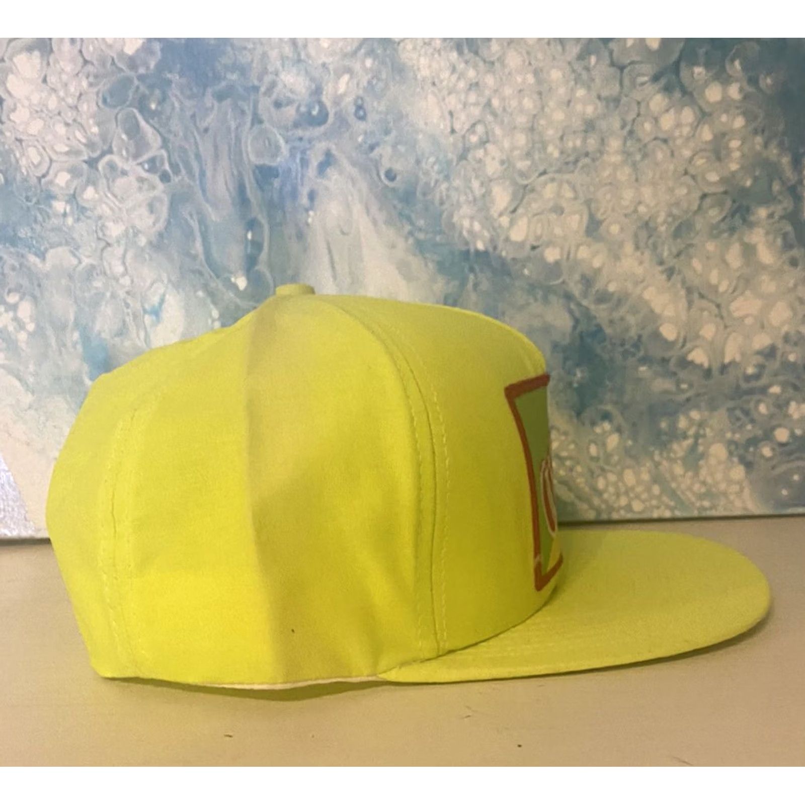 Vintage VINTAGE HaT Snapback Hat USA Beverage Patch Neon Yellow 1990s Trucker Adjustable Mens Hats Size ONE SIZE - 3 Thumbnail