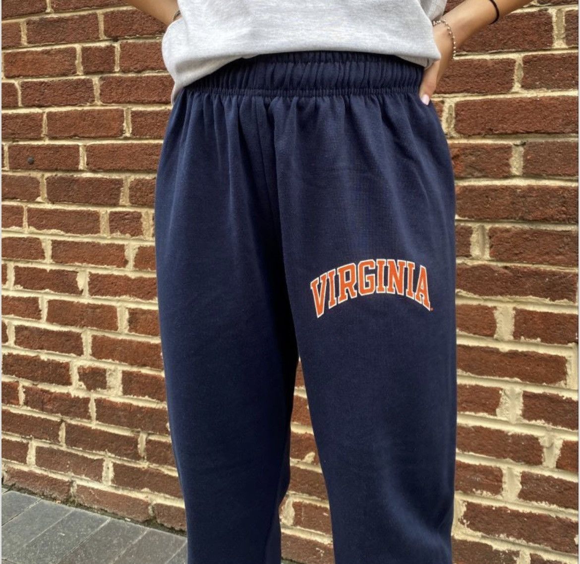Vintage 80s Dodger University Of Virginia Sweatpants Navy Size US 30 / EU 46 - 7 Thumbnail