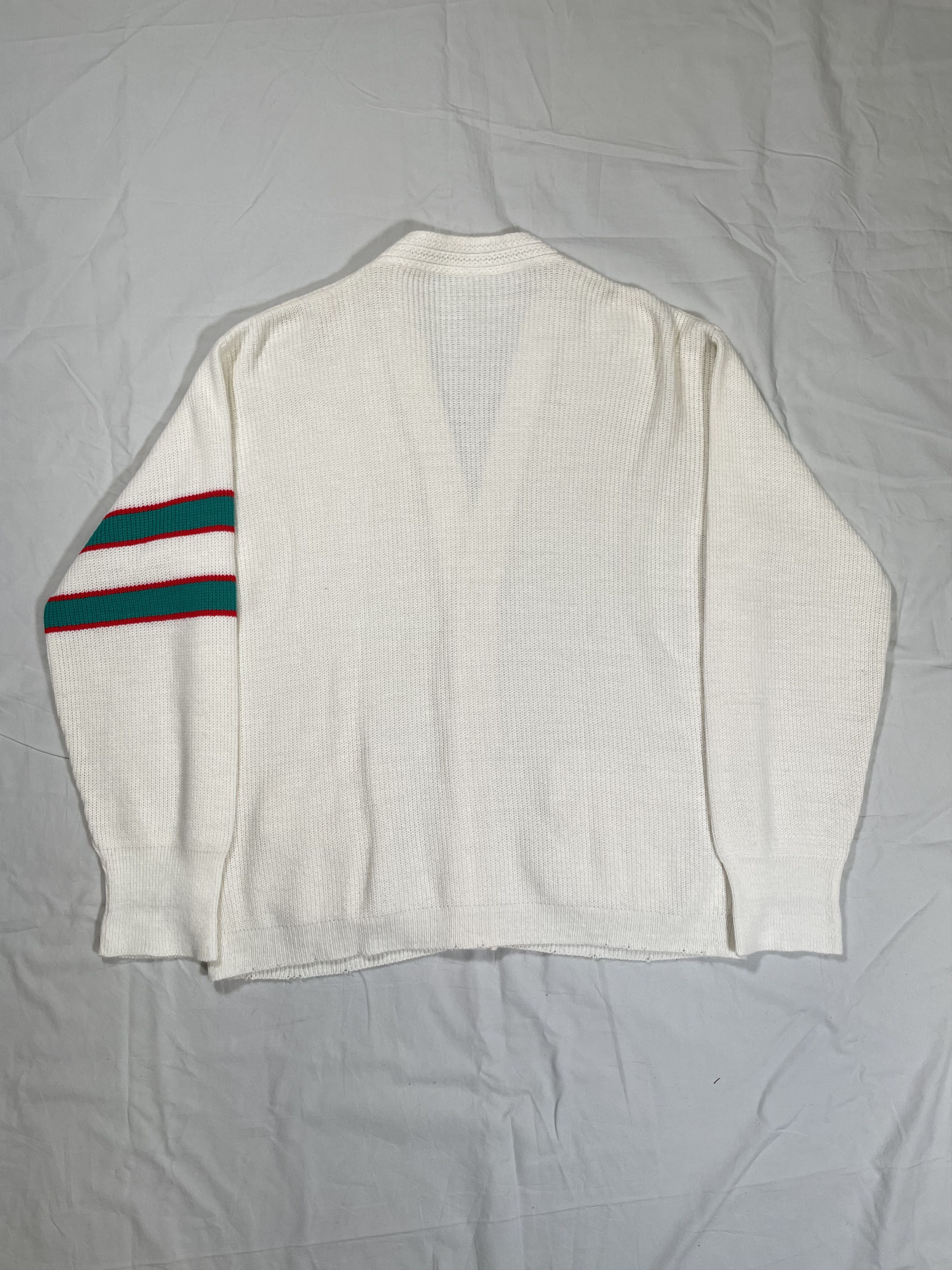 Vintage VTG 1960's Letterman/Varsity Knit Cardigan Sweater Size US XL / EU 56 / 4 - 2 Thumbnail