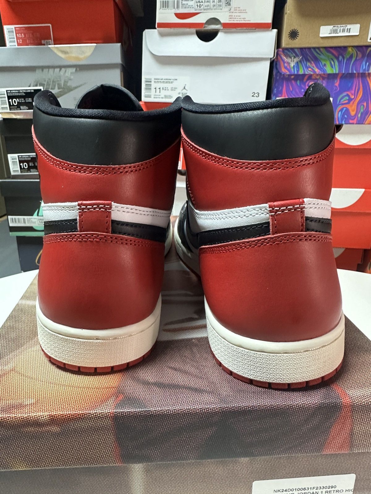 Jordan Brand × Nike Air Jordan 1 Retro OG High Black Toe Reimagined Size 11 Size US 11 / EU 44 - 7 Thumbnail